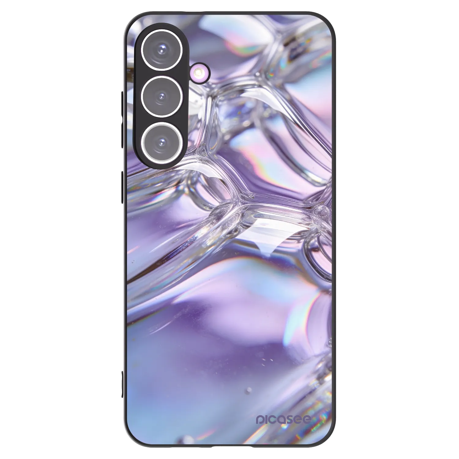 Picasee Samsung Galaxy S24+ S926B 5G Hülle - Schwarzes Silikon - Iridescent bubbles