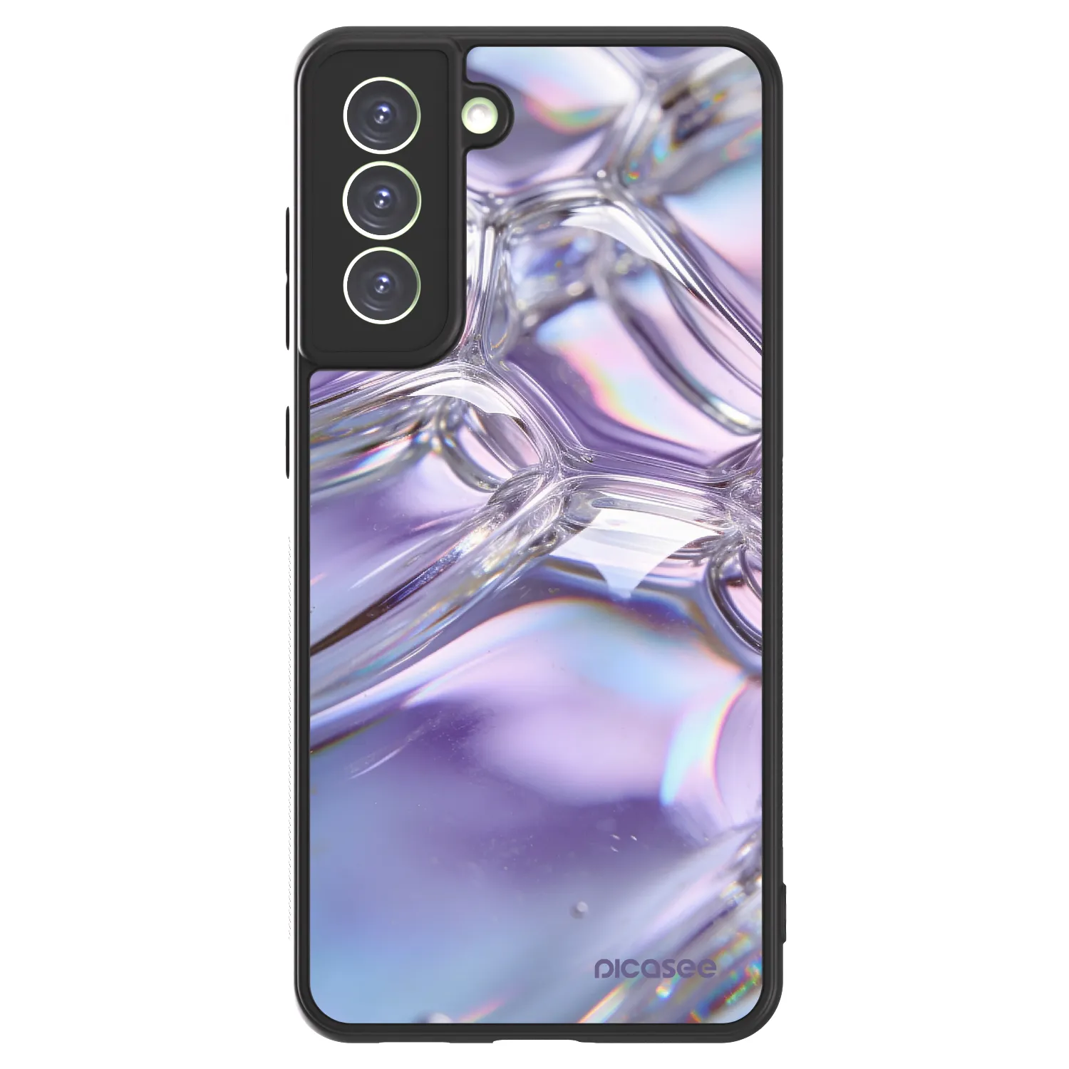 Picasee ULTIMATE CASE PowerShare für Samsung Galaxy S21 FE 5G - Iridescent bubbles
