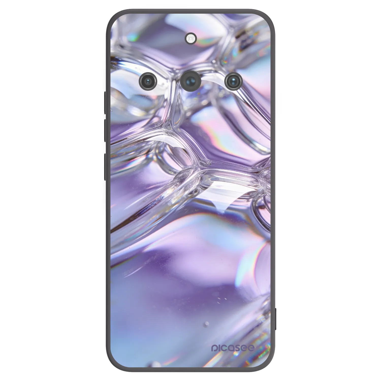 Picasee Realme 11 Pro+ Hülle - Schwarzes Silikon - Iridescent bubbles