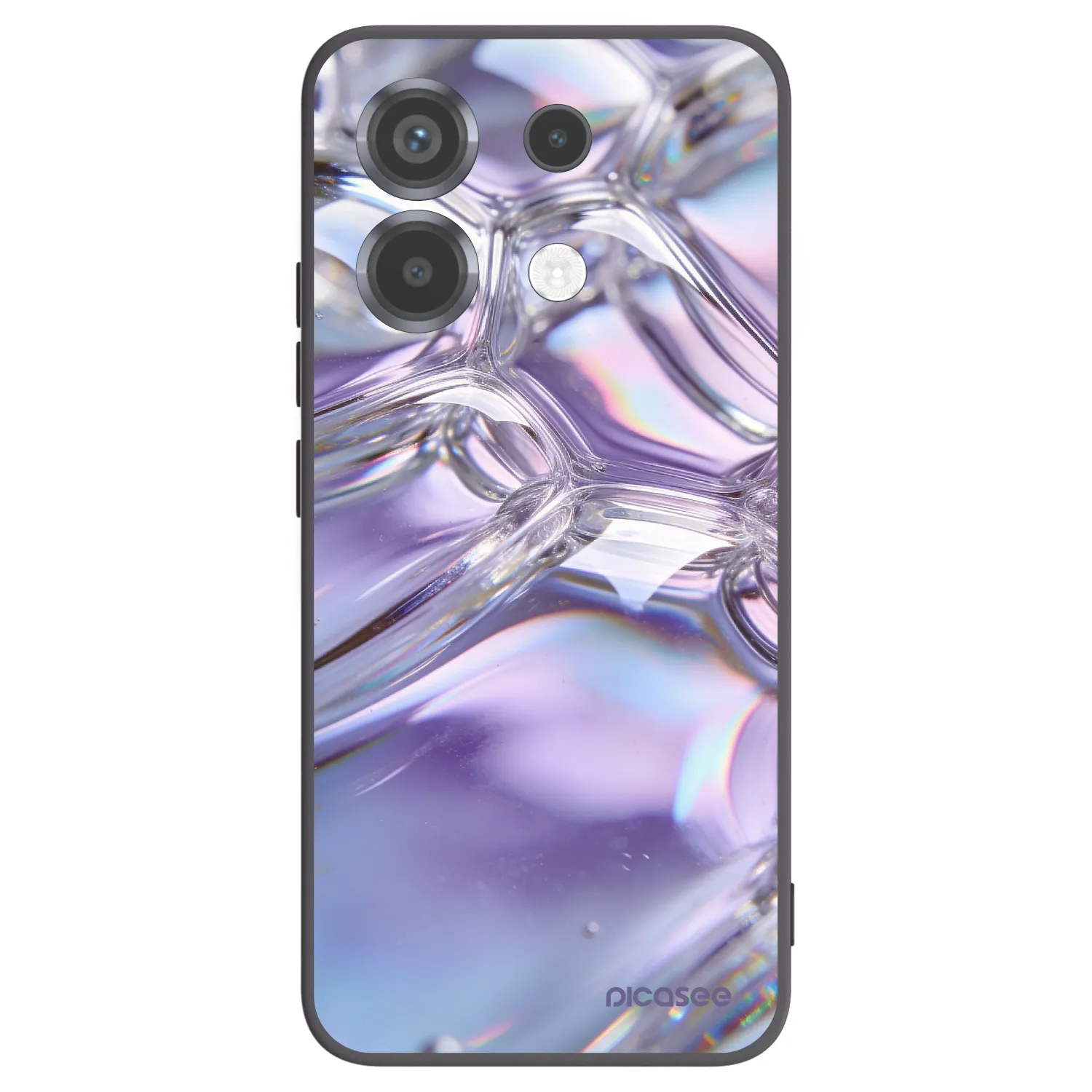 Picasee Xiaomi Poco X6 Hülle - Schwarzes Silikon - Iridescent bubbles