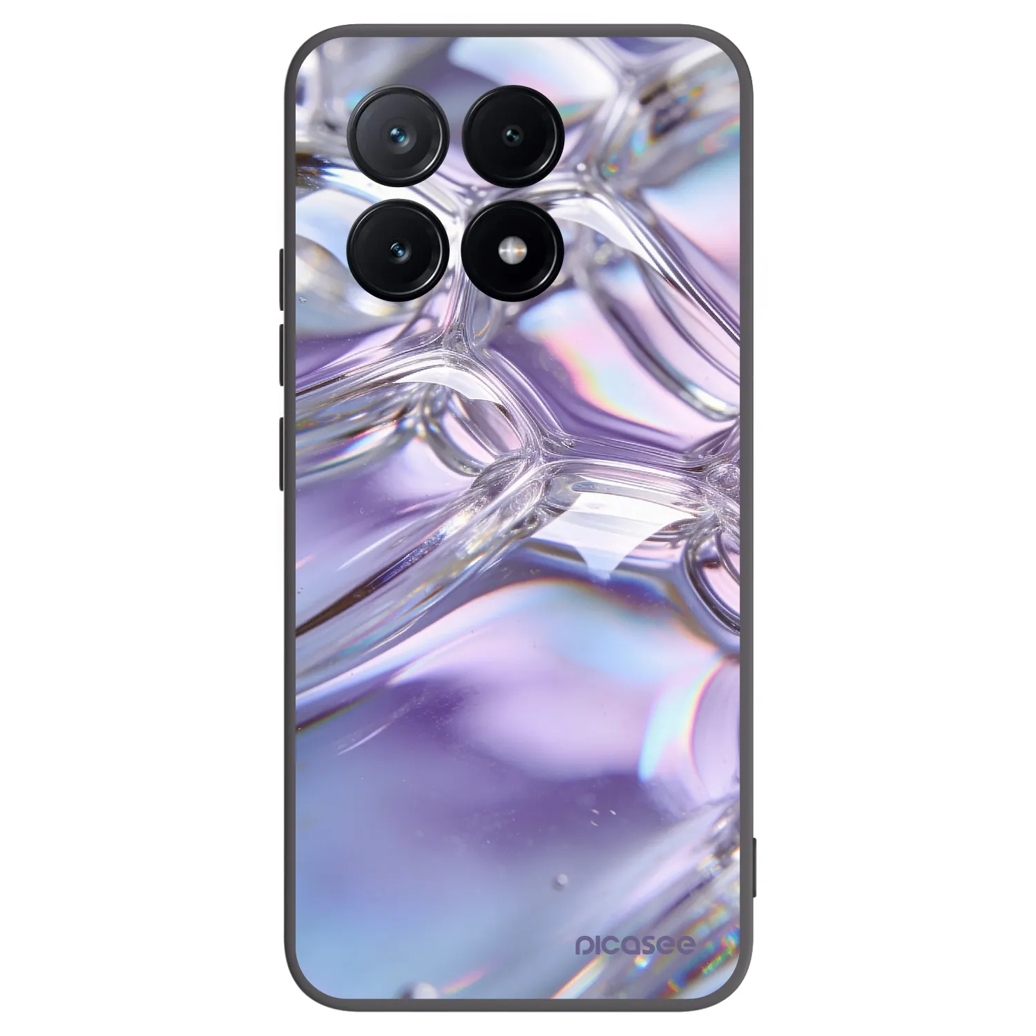 Picasee Xiaomi Poco X6 Pro Hülle - Schwarzes Silikon - Iridescent bubbles