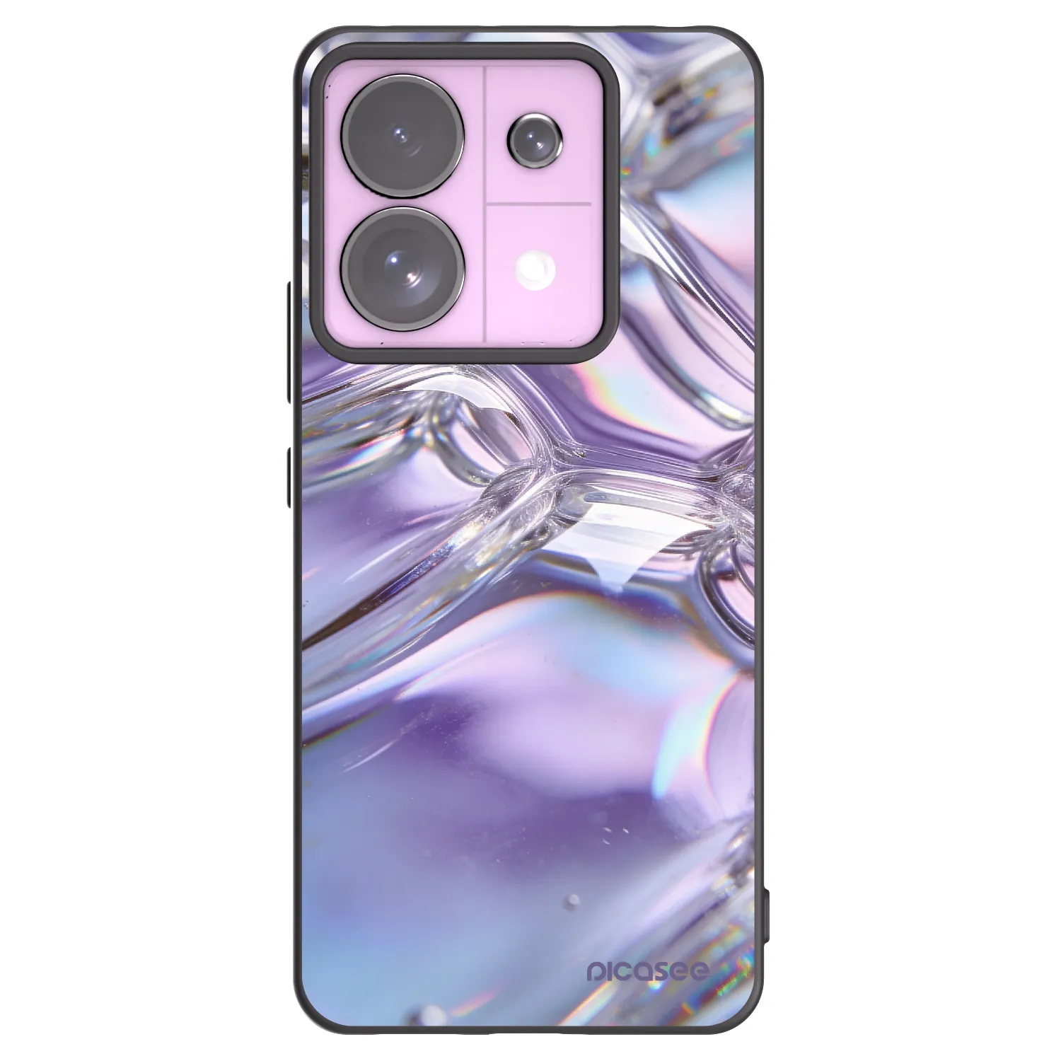 Picasee Xiaomi Redmi Note 13 Pro 5G Hülle - Schwarzes Silikon - Iridescent bubbles
