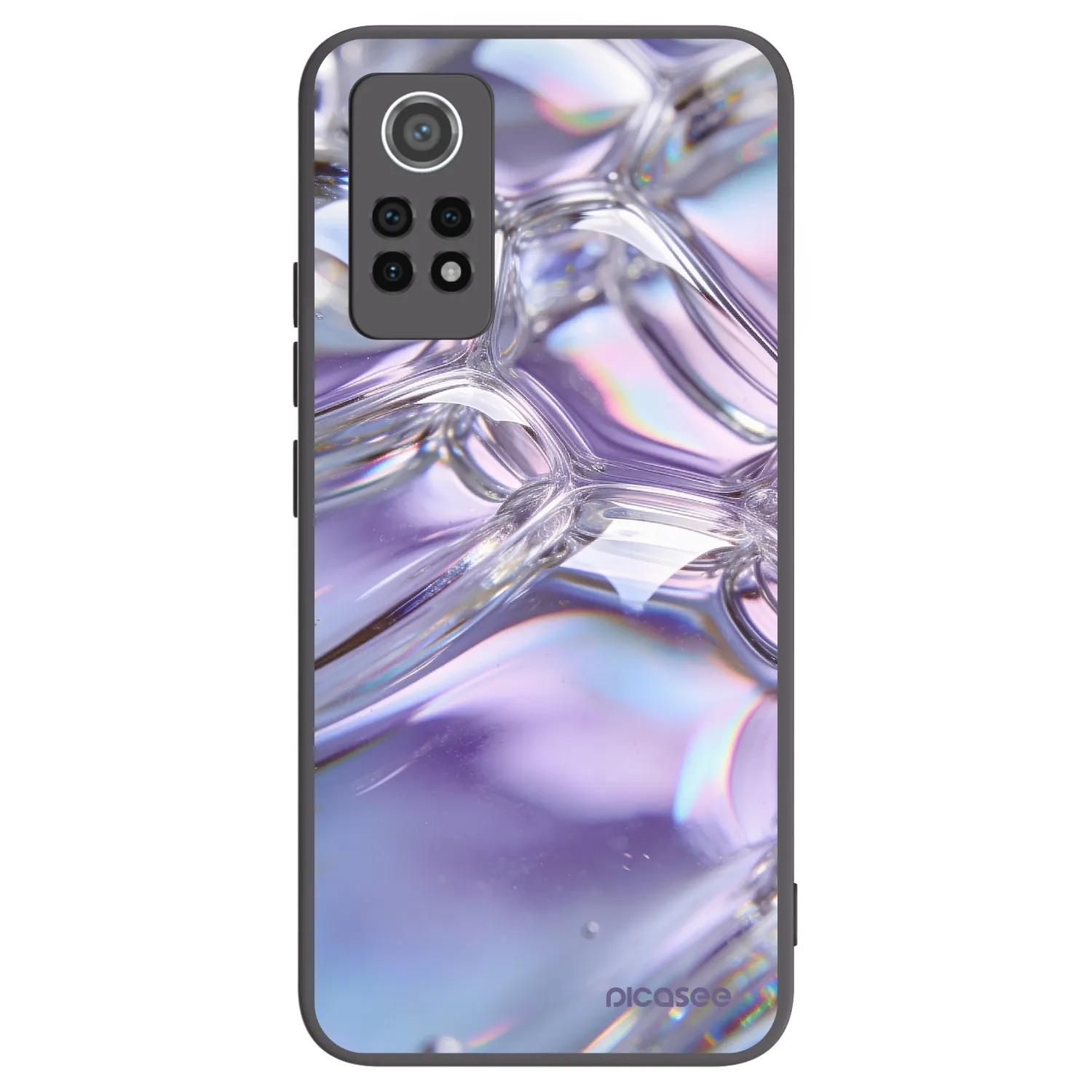 Picasee Xiaomi Redmi Note 12 Pro 4G Hülle - Schwarzes Silikon - Iridescent bubbles