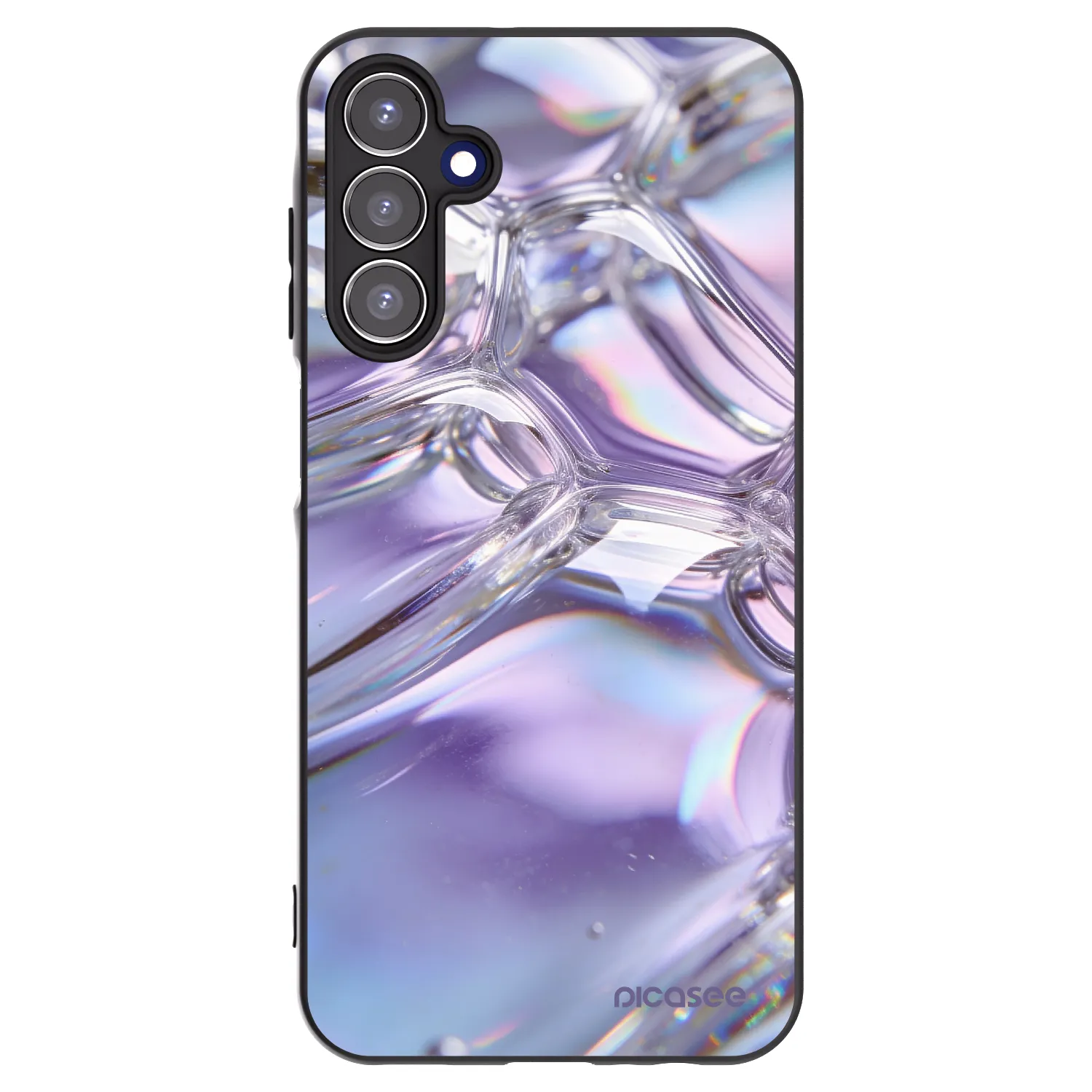 Picasee Samsung Galaxy A15 A156B 5G Hülle - Schwarzes Silikon - Iridescent bubbles