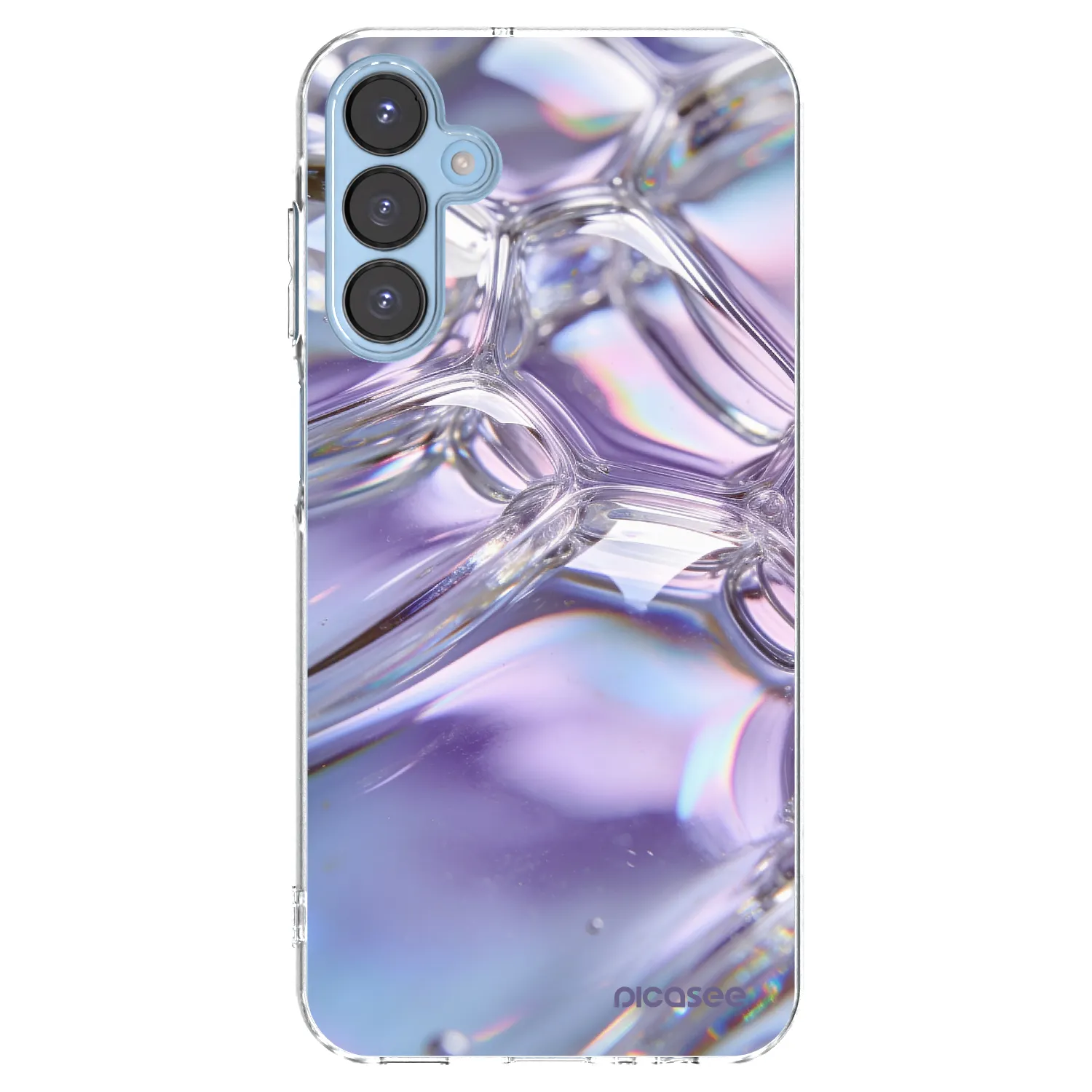 Picasee Samsung Galaxy A15 A156B 5G Hülle - Transparentes Silikon - Iridescent bubbles