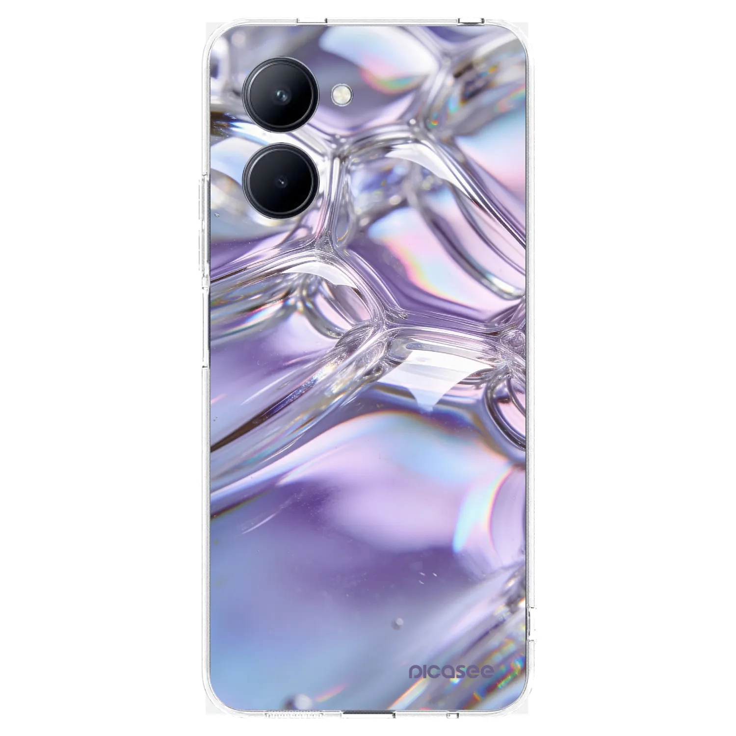 Picasee Realme C33 (2023) Hülle - Transparentes Silikon - Iridescent bubbles