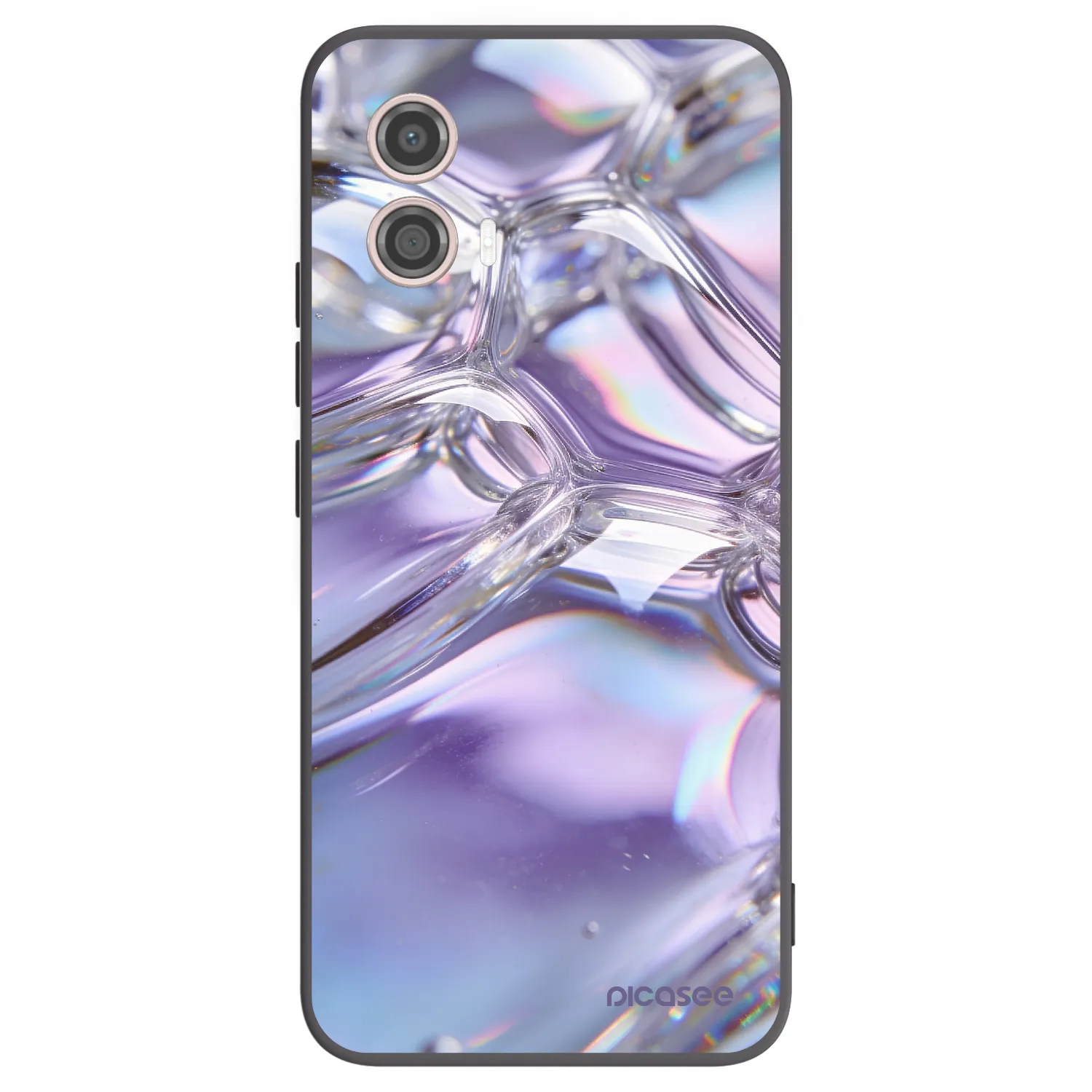Picasee Motorola Moto G53 5G Hülle - Schwarzes Silikon - Iridescent bubbles