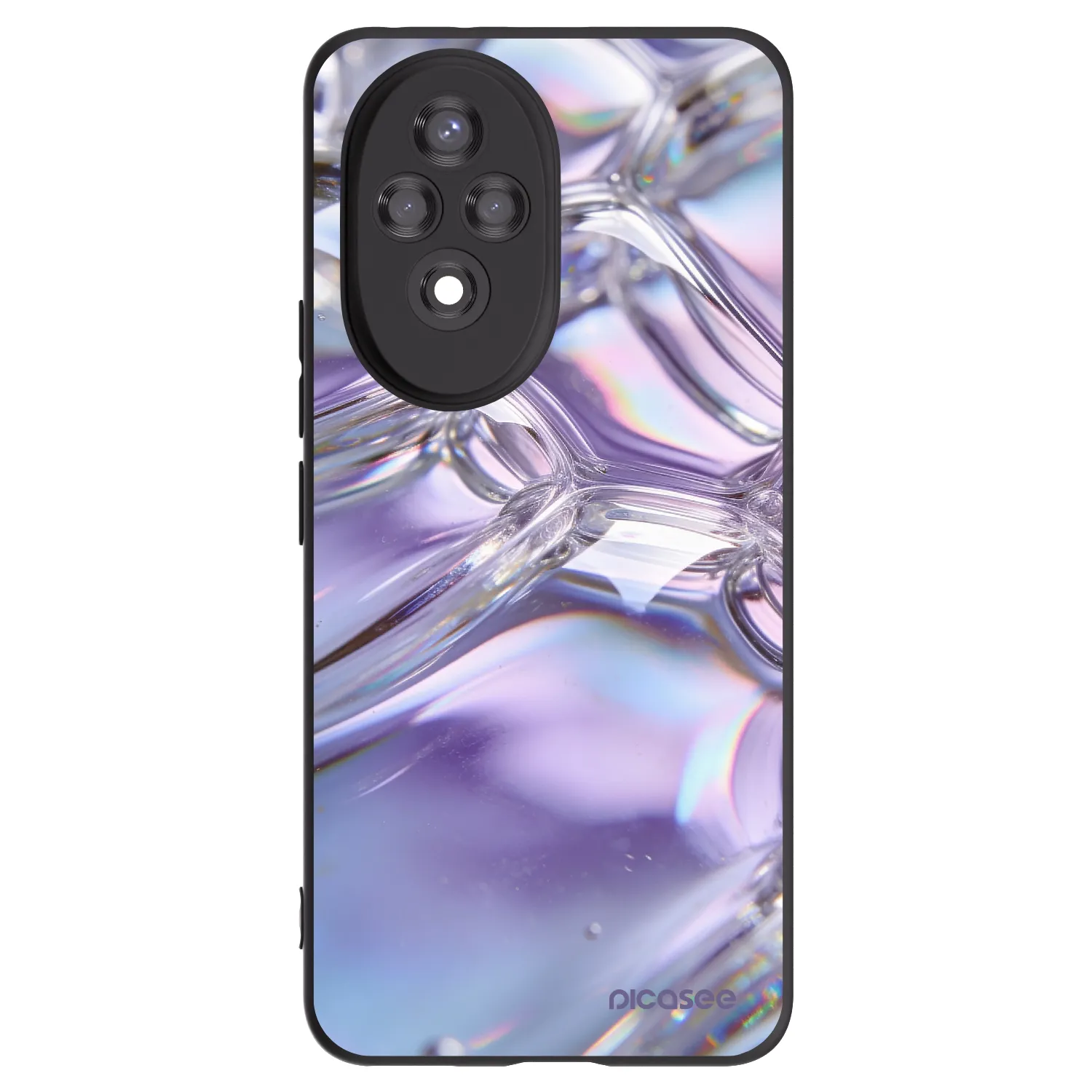 Picasee Honor 200 Pro 5G Hülle - Schwarzes Silikon - Iridescent bubbles