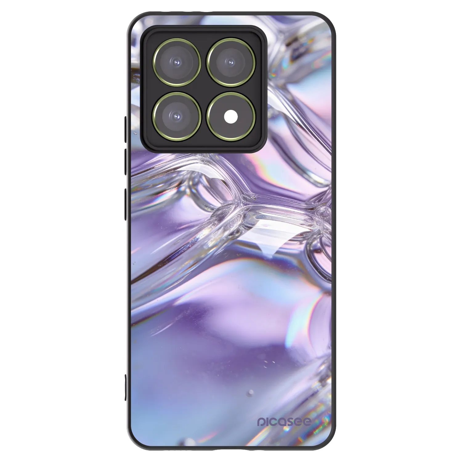 Picasee Xiaomi 14T Hülle - Schwarzes Silikon - Iridescent bubbles