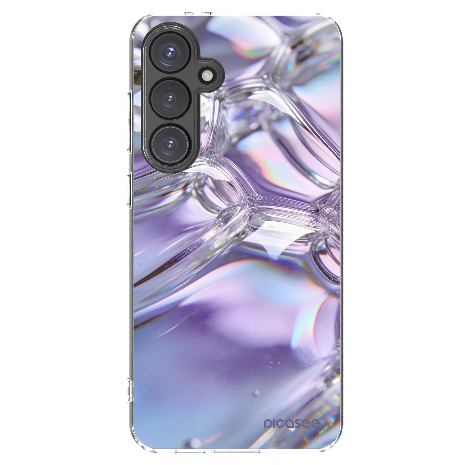 Picasee Samsung Galaxy S24 FE S721B Hülle - Transparentes Silikon - Iridescent bubbles