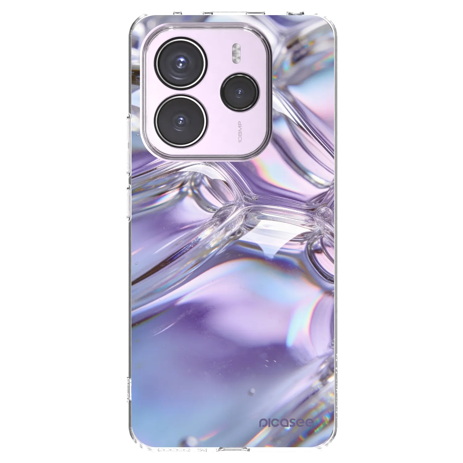 Picasee Xiaomi Redmi Note 14 5G Hülle - Transparentes Silikon - Iridescent bubbles