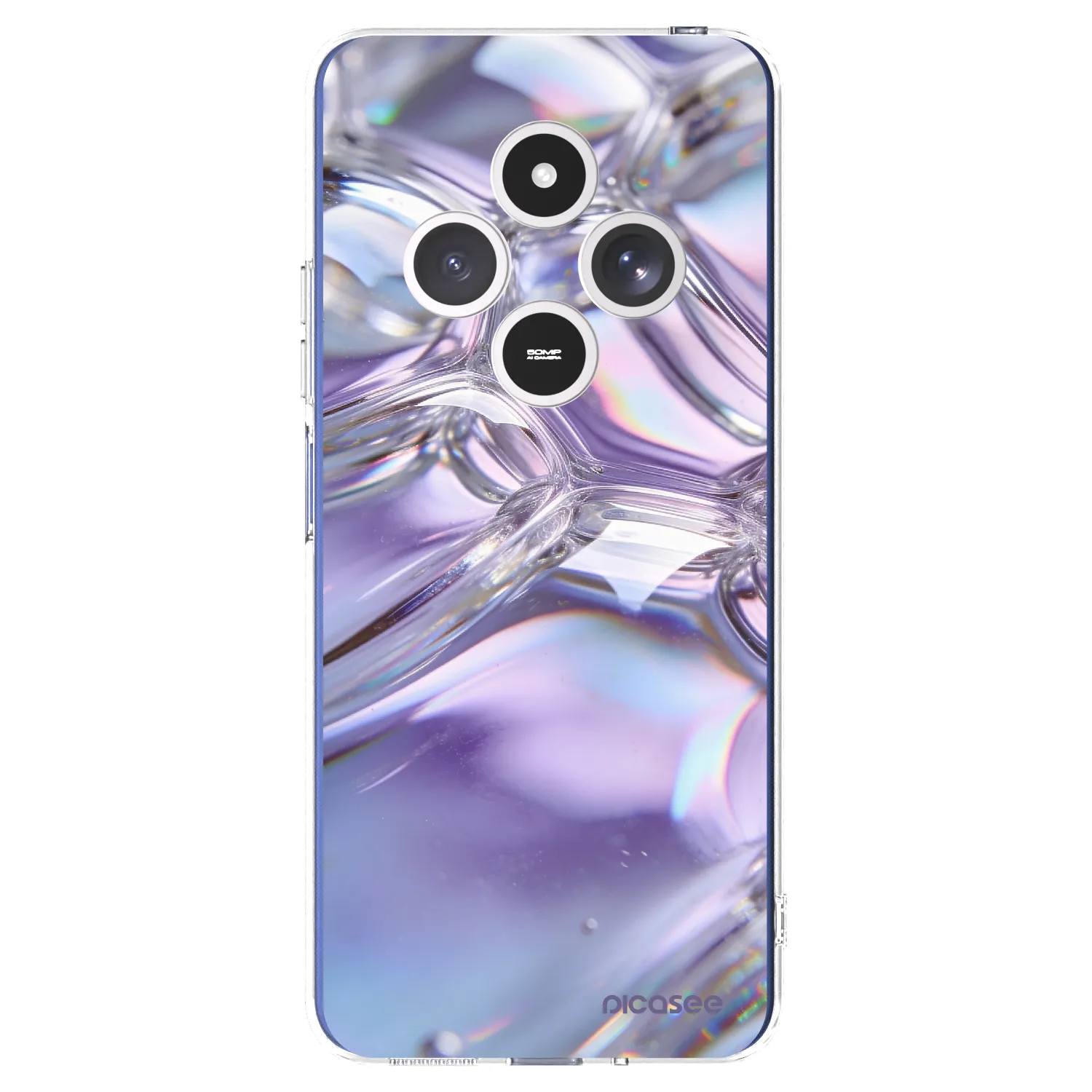 Picasee Xiaomi Redmi 14C Hülle - Transparentes Silikon - Iridescent bubbles