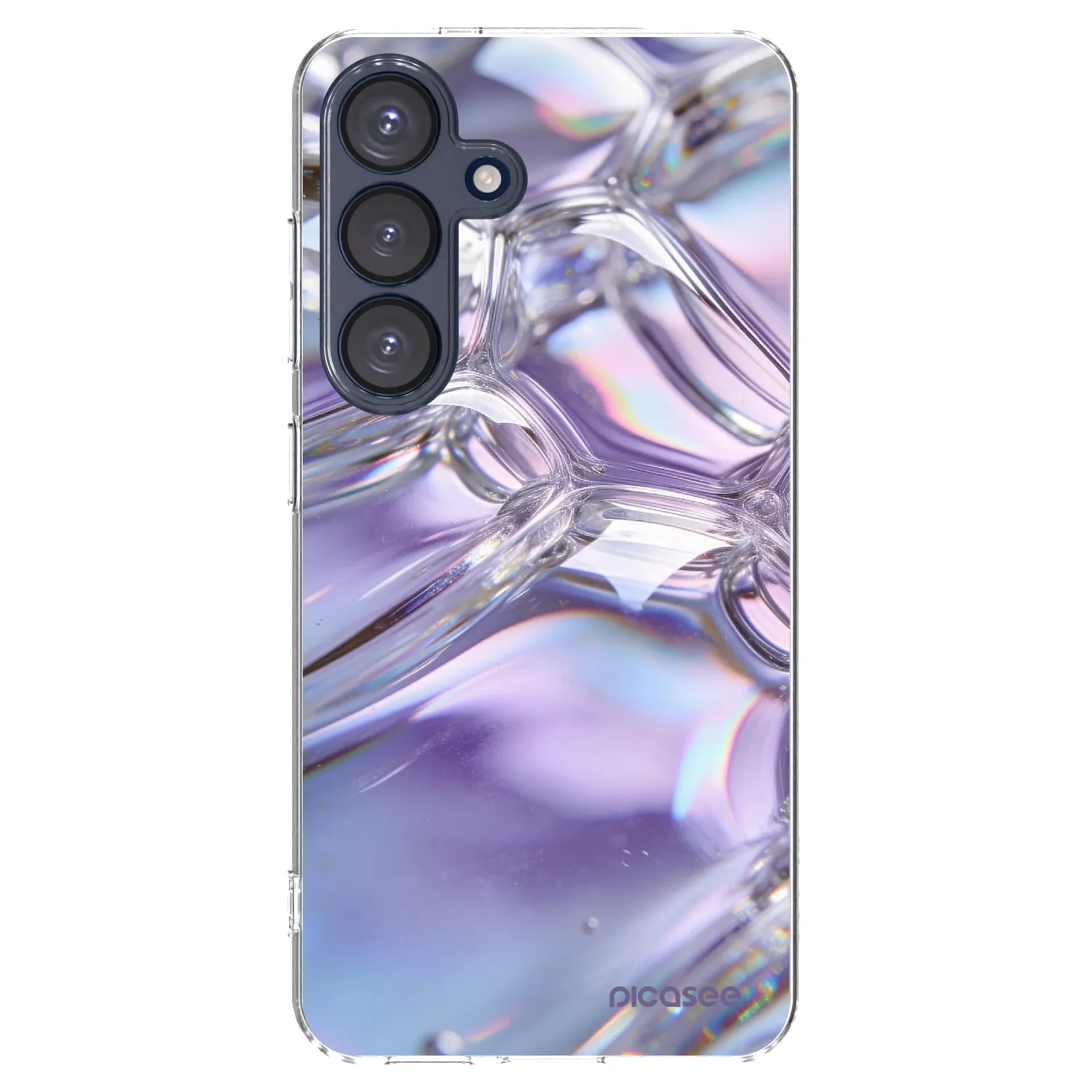 Picasee Samsung Galaxy S25 5G Hülle - Transparentes Silikon - Iridescent bubbles