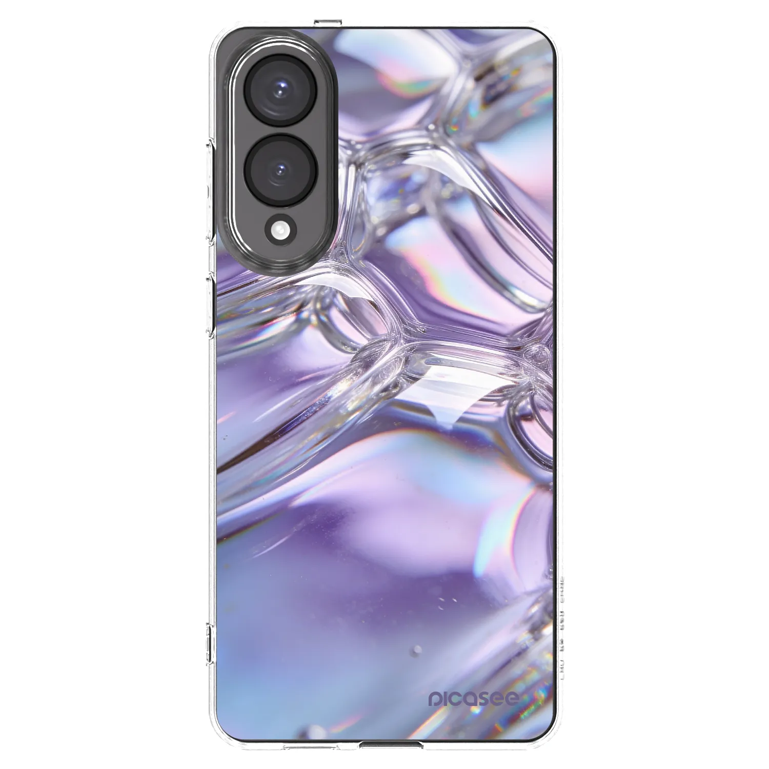 Picasee Samsung Galaxy S25 Edge 5G Hülle - Transparentes Silikon - Iridescent bubbles