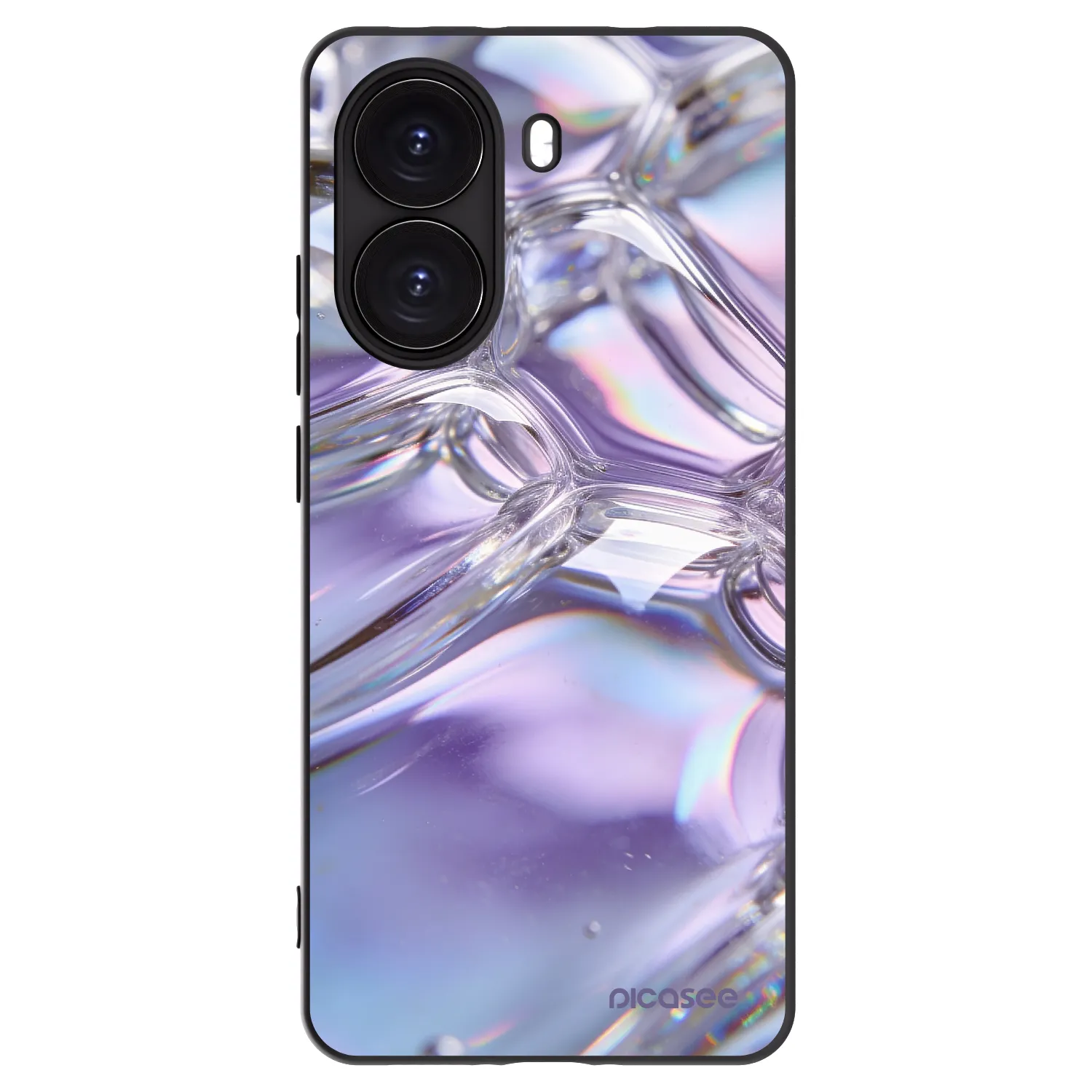 Picasee Xiaomi Poco X7 Pro 5G Hülle - Schwarzes Silikon - Iridescent bubbles