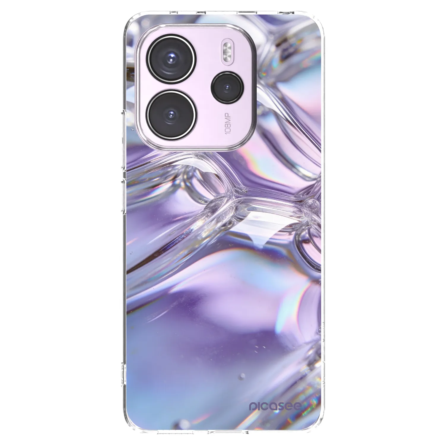 Picasee Xiaomi Redmi Note 14 4G Hülle - Transparentes Silikon - Iridescent bubbles
