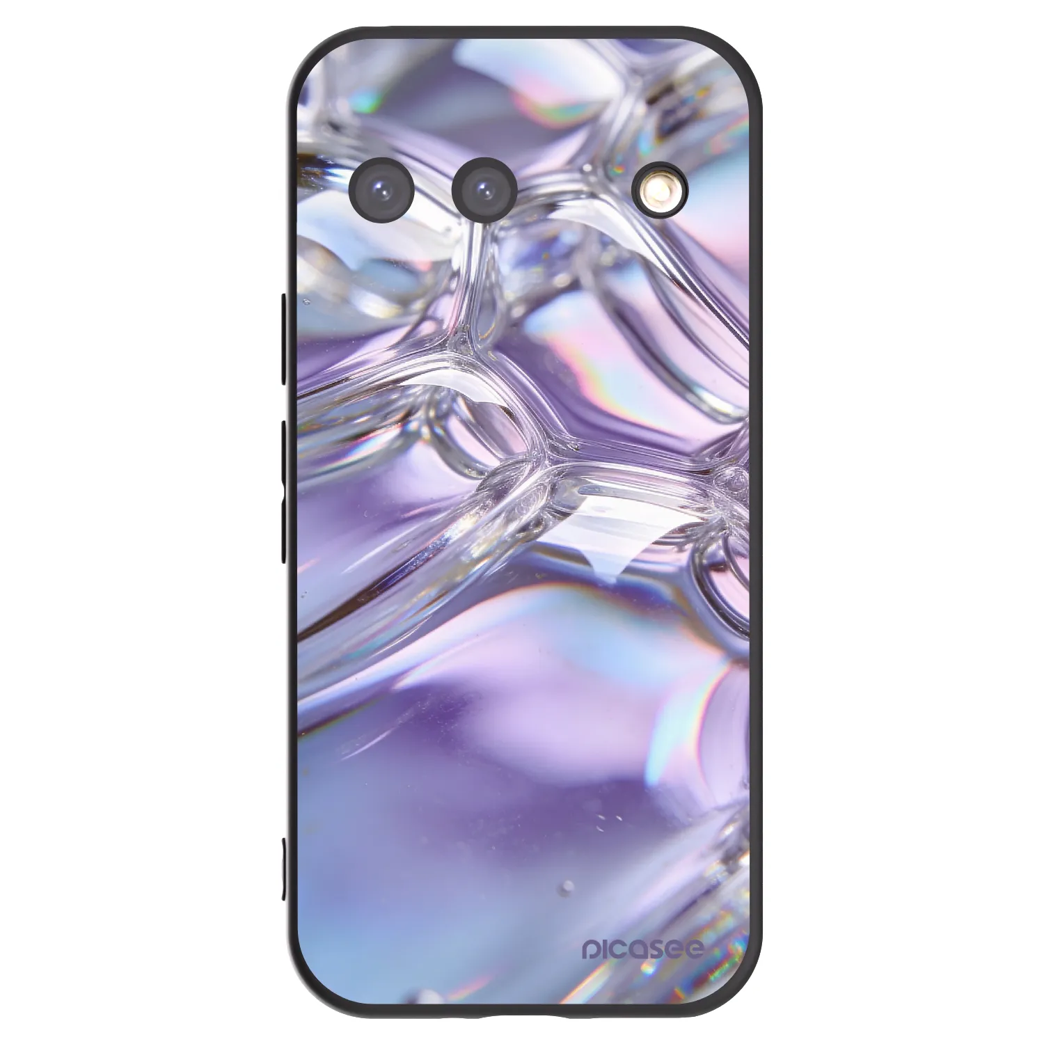 Picasee Google Pixel 9 Hülle - Schwarzes Silikon - Iridescent bubbles