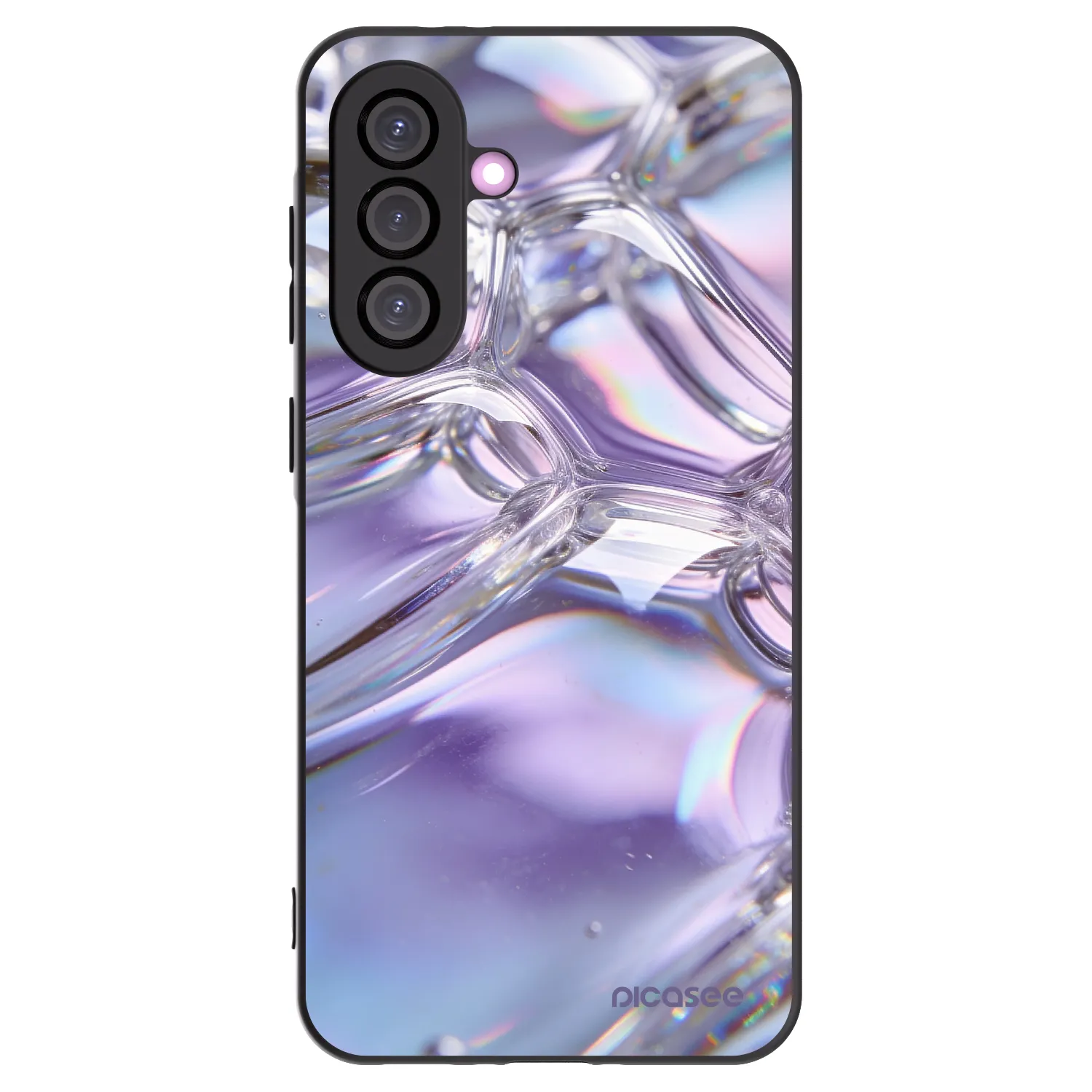 Picasee Samsung Galaxy A56 5G A566B Hülle - Schwarzes Silikon - Iridescent bubbles