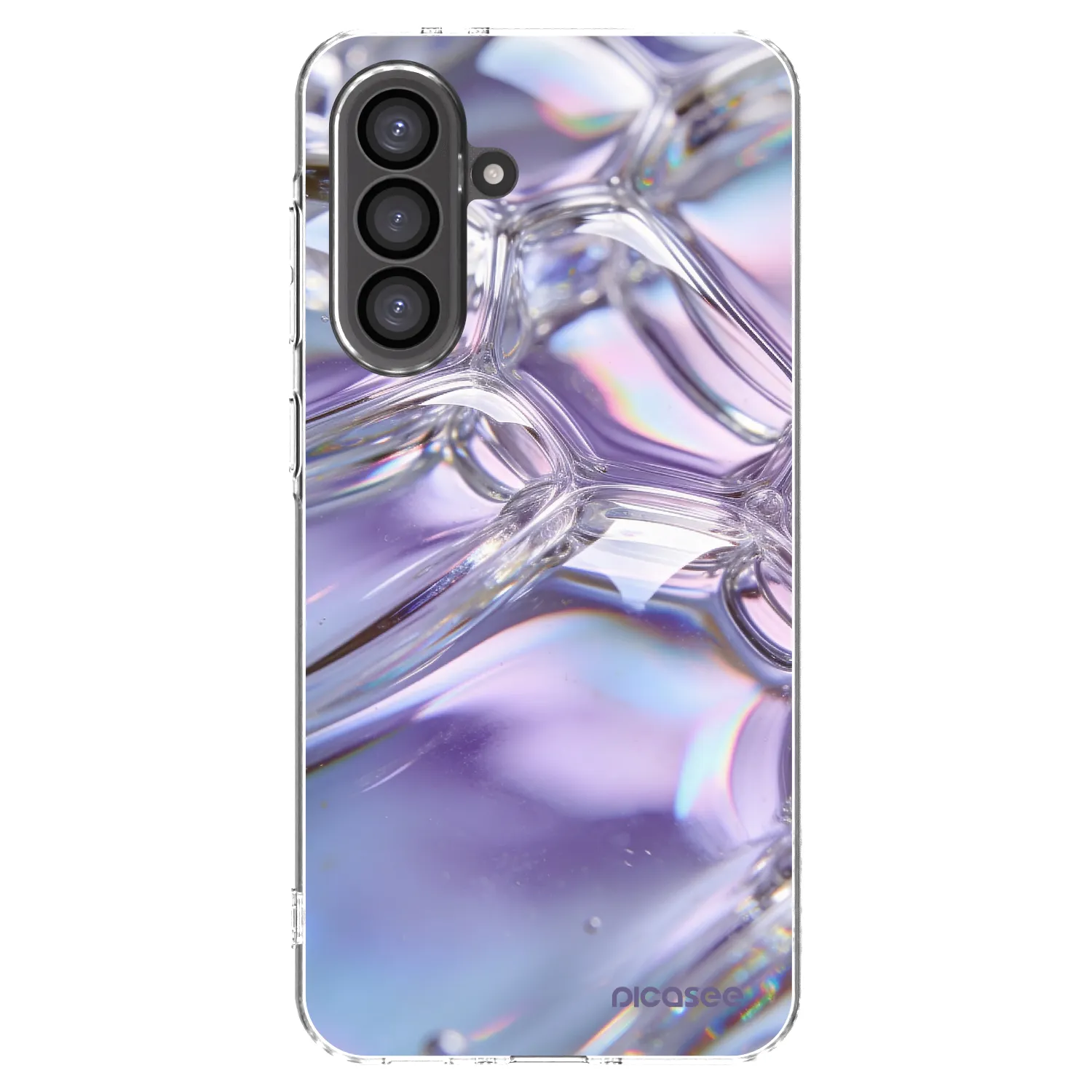 Picasee Samsung Galaxy A56 5G A566B Hülle - Transparentes Silikon - Iridescent bubbles