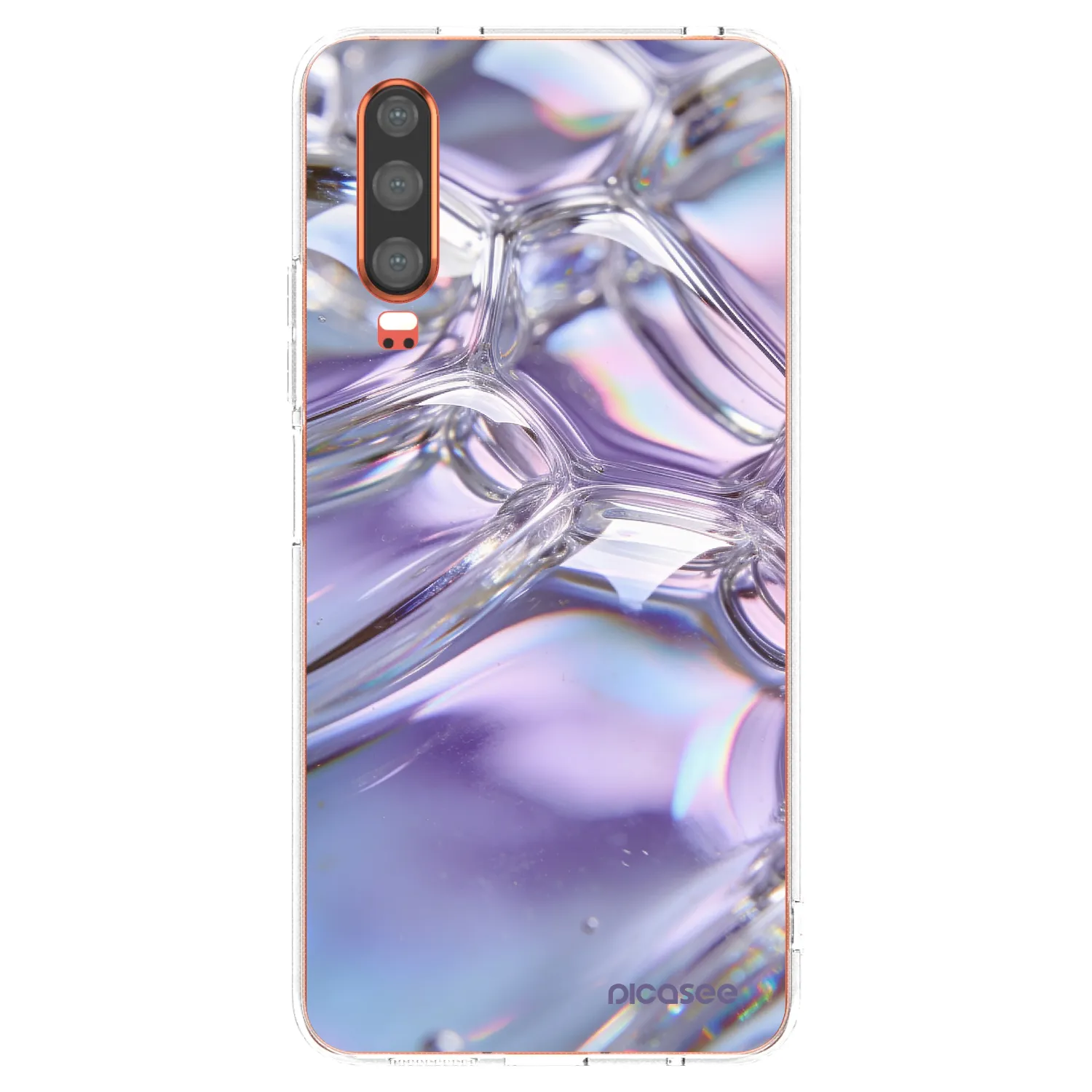 Picasee Huawei P30 Hülle - Transparentes Silikon - Iridescent bubbles