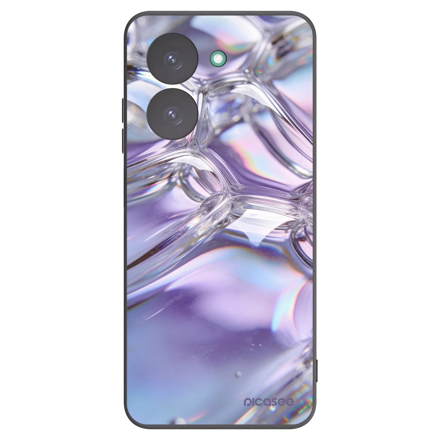 Picasee Xiaomi Redmi A5 Hülle - Schwarzes Silikon - Iridescent bubbles