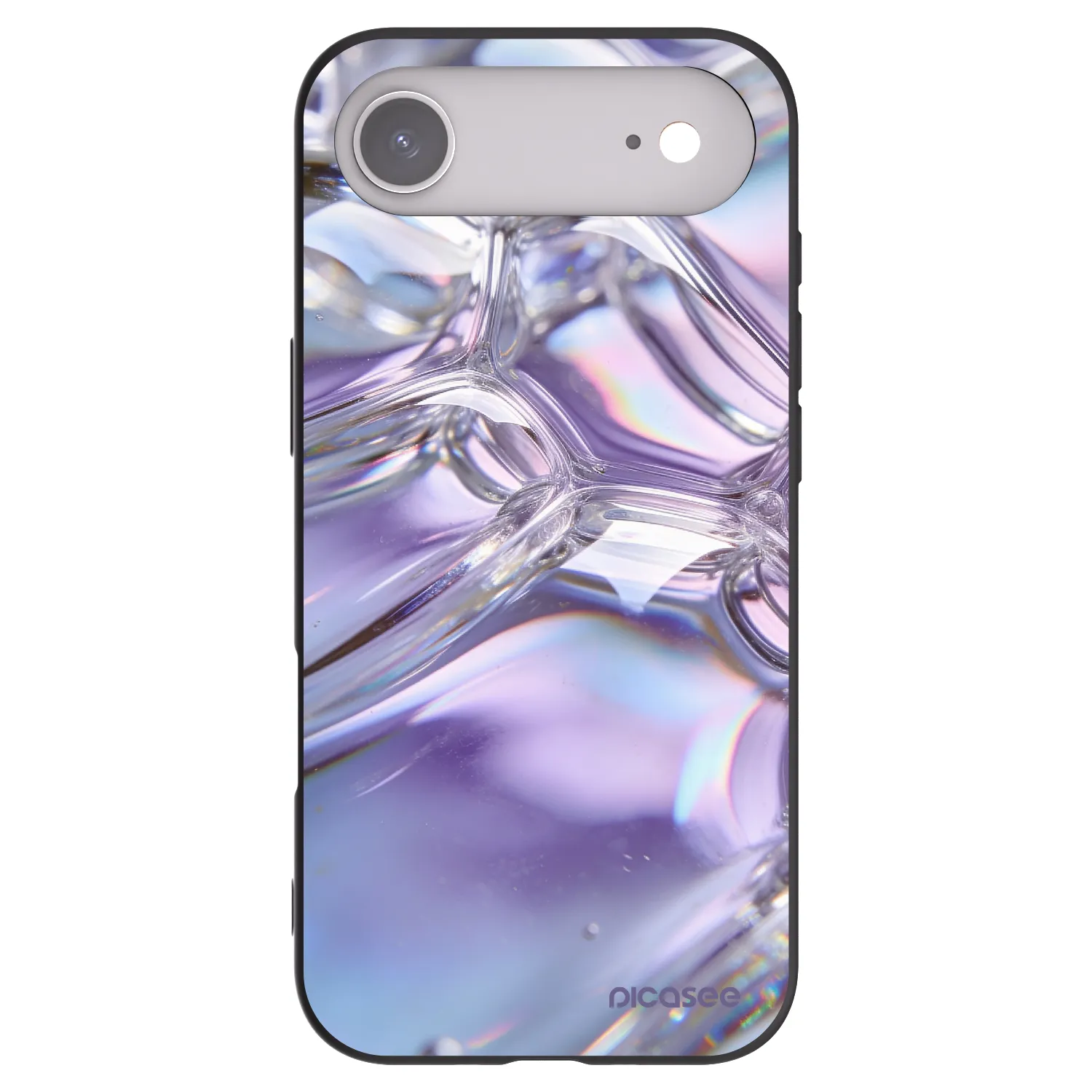 Picasee Apple iPhone Air Hülle - Schwarzes Silikon - Iridescent bubbles