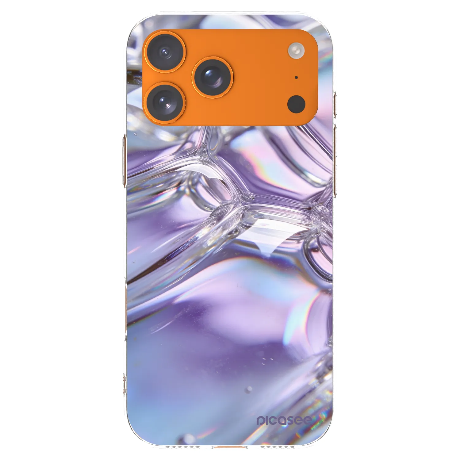 Picasee Apple iPhone 17 Pro Max Hülle - Transparentes Silikon - Iridescent bubbles