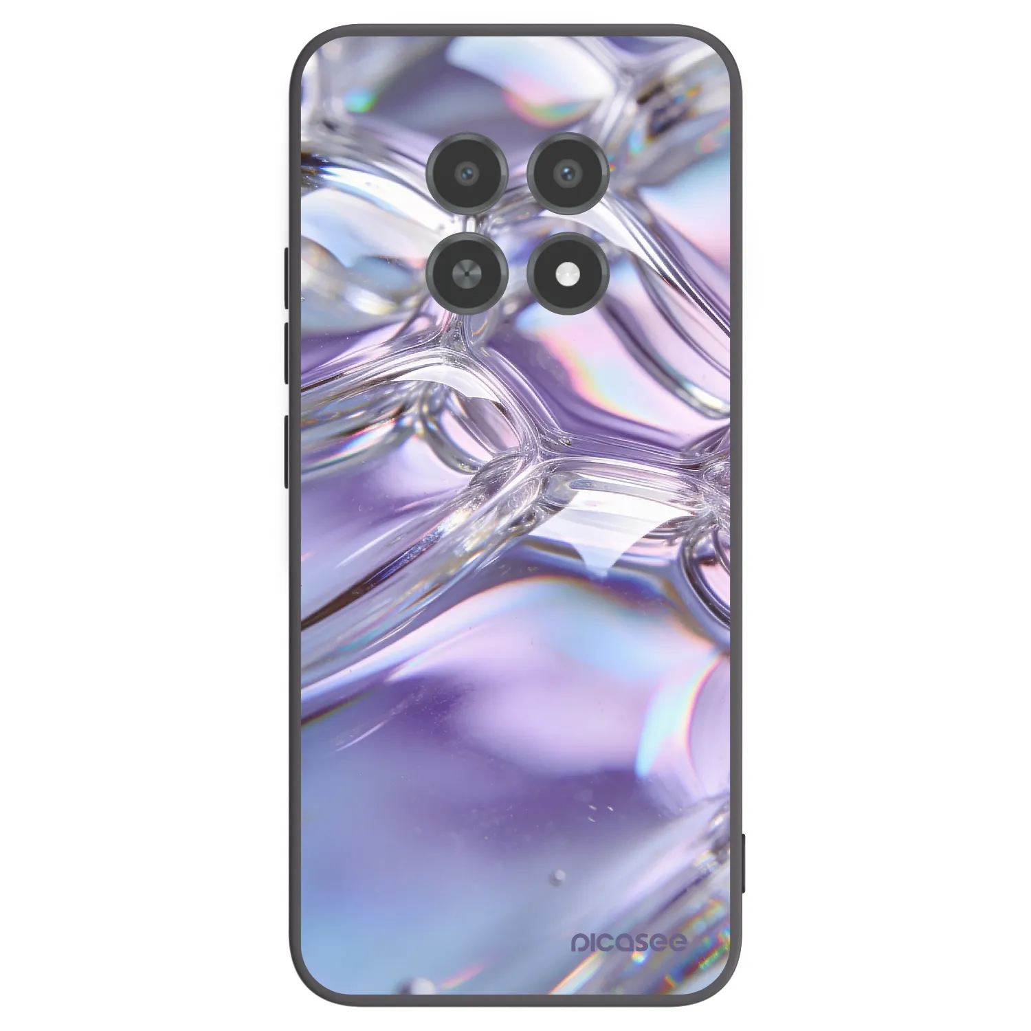 Picasee Realme 12X Hülle - Schwarzes Silikon - Iridescent bubbles
