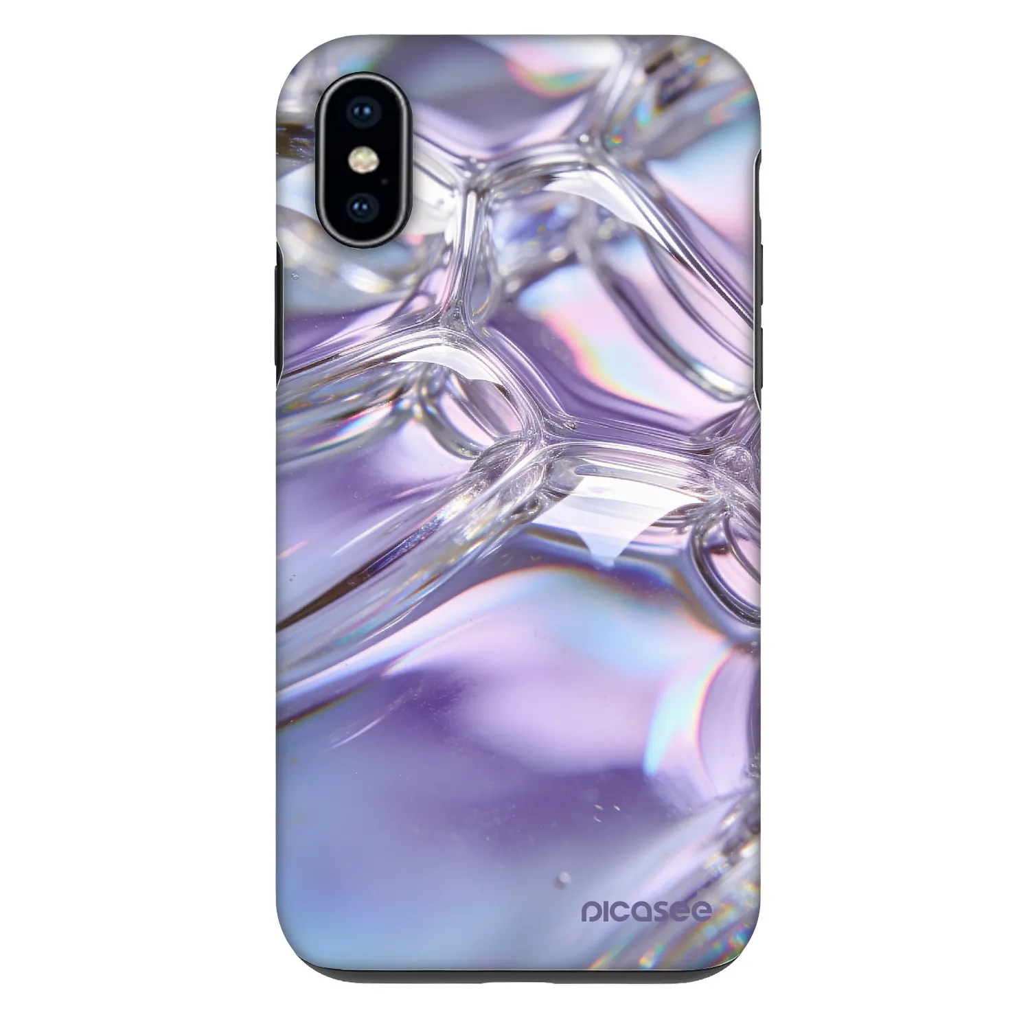 Picasee Fashion Case für Apple iPhone X/XS - Iridescent bubbles