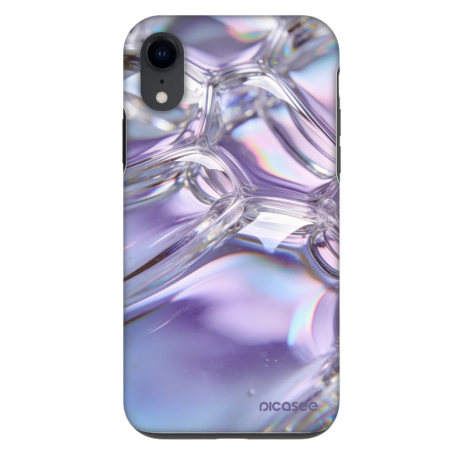 Picasee Fashion Case für Apple iPhone XR - Iridescent bubbles