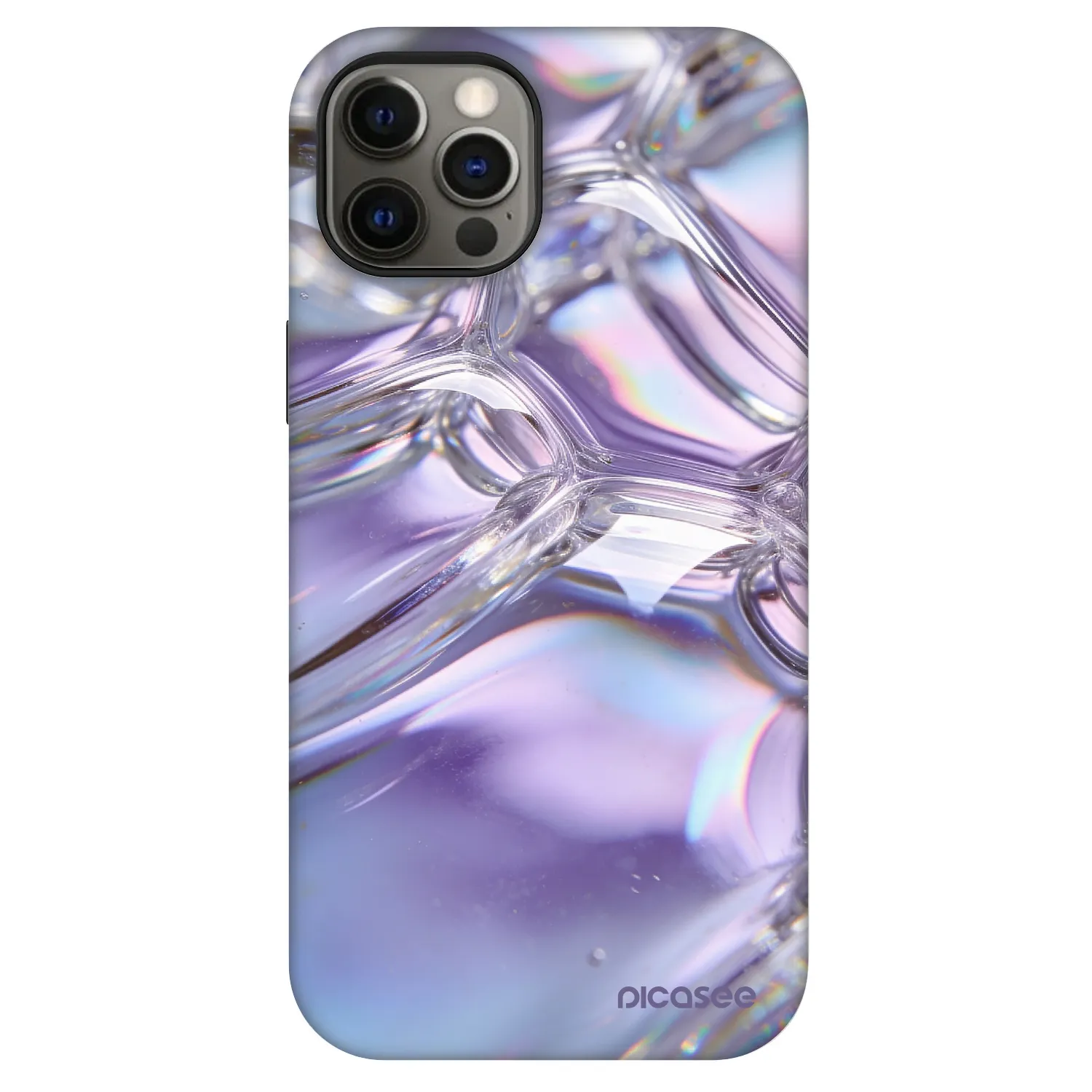 Picasee Fashion Case MagSafe für Apple iPhone 12 - Iridescent bubbles