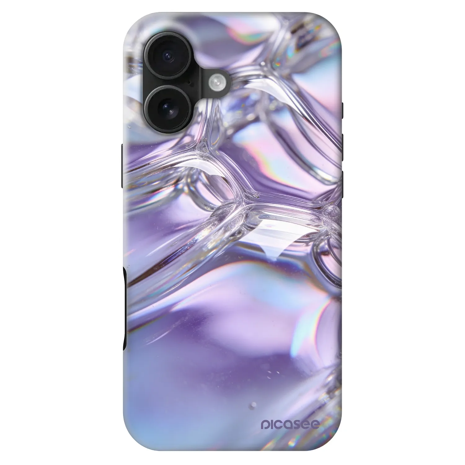 Picasee Fashion Case MagSafe für Apple iPhone 16 - Iridescent bubbles