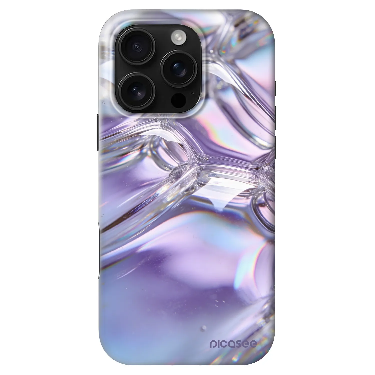 Picasee Fashion Case MagSafe für Apple iPhone 16 Pro - Iridescent bubbles