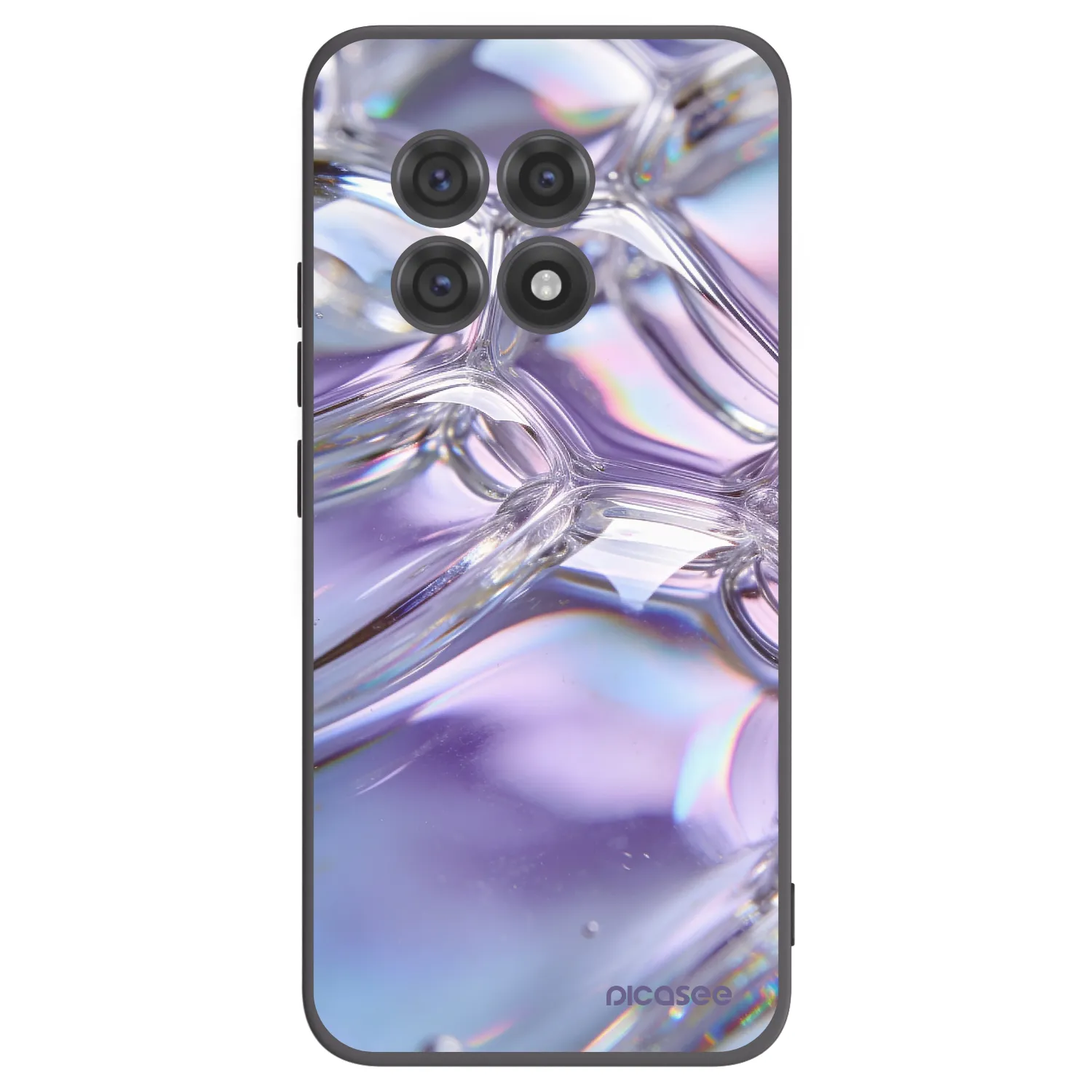 Picasee OnePlus 13R 5G Hülle - Schwarzes Silikon - Iridescent bubbles