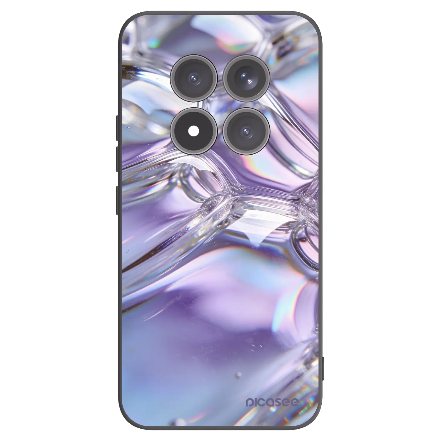 Picasee Xiaomi Redmi Note 15 Pro+ Hülle - Schwarzes Silikon - Iridescent bubbles