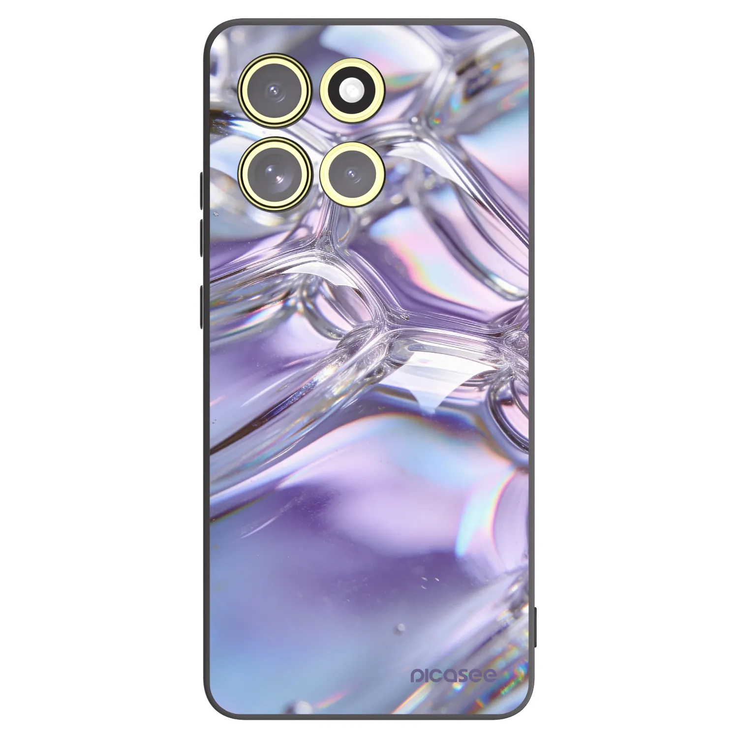 Picasee Motorola Moto G86 Power 5G Hülle - Schwarzes Silikon - Iridescent bubbles