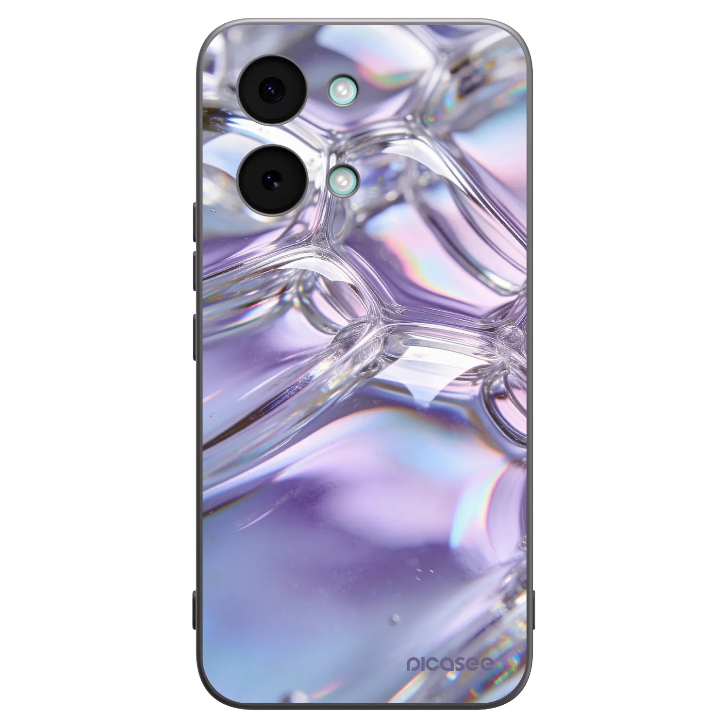 Picasee Xiaomi Poco X8 Pro Max Hülle - Schwarzes Silikon - Iridescent bubbles