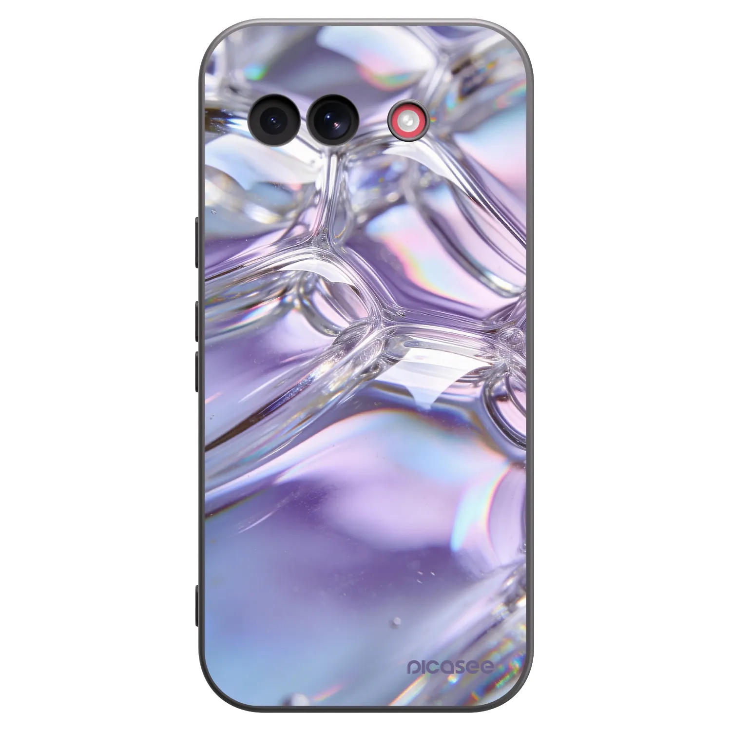 Picasee Google Pixel 10a Hülle - Schwarzes Silikon - Iridescent bubbles