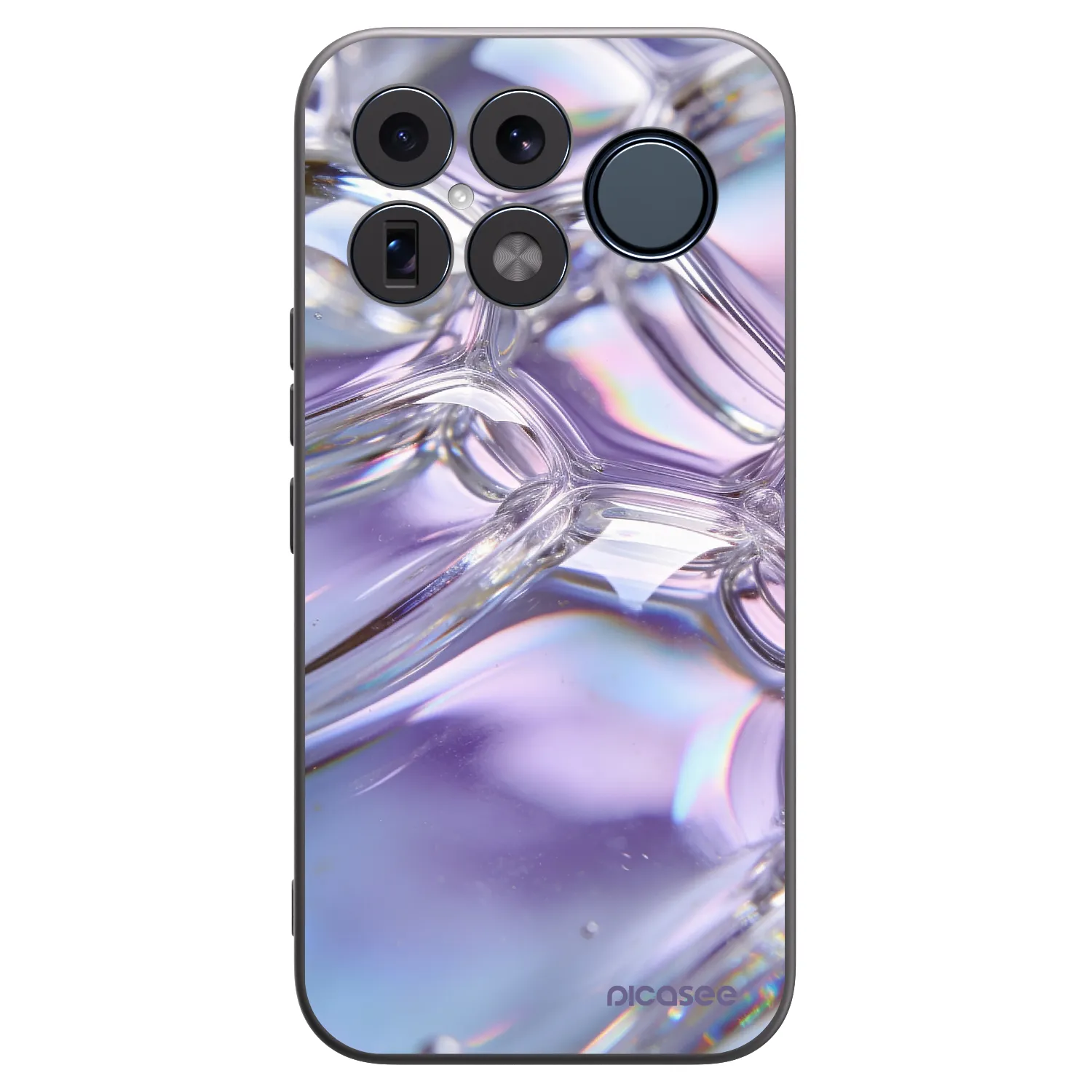 Picasee Xiaomi Poco F8 Ultra Hülle - Schwarzes Silikon - Iridescent bubbles