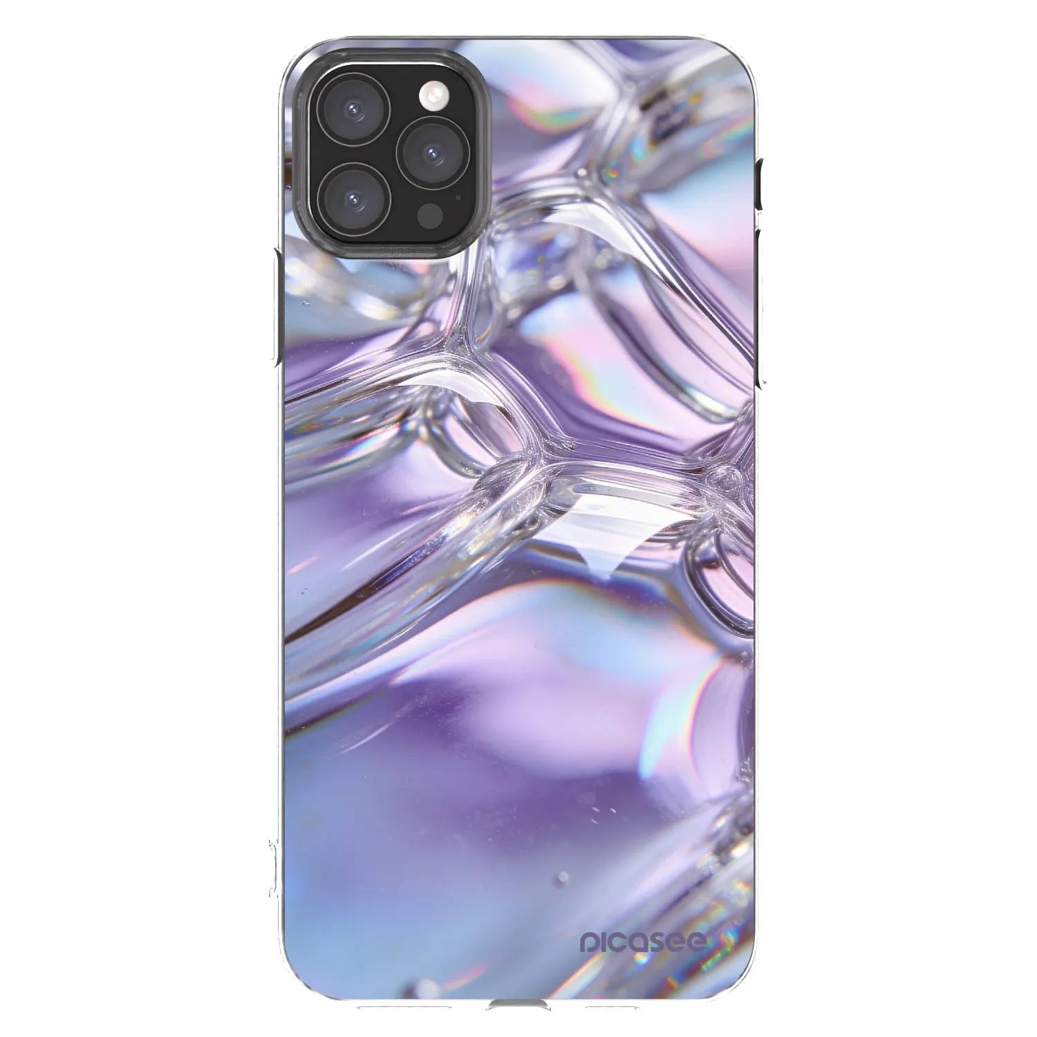 Picasee Apple iPhone 11 Pro Max Hülle - Transparentes Silikon - Iridescent bubbles