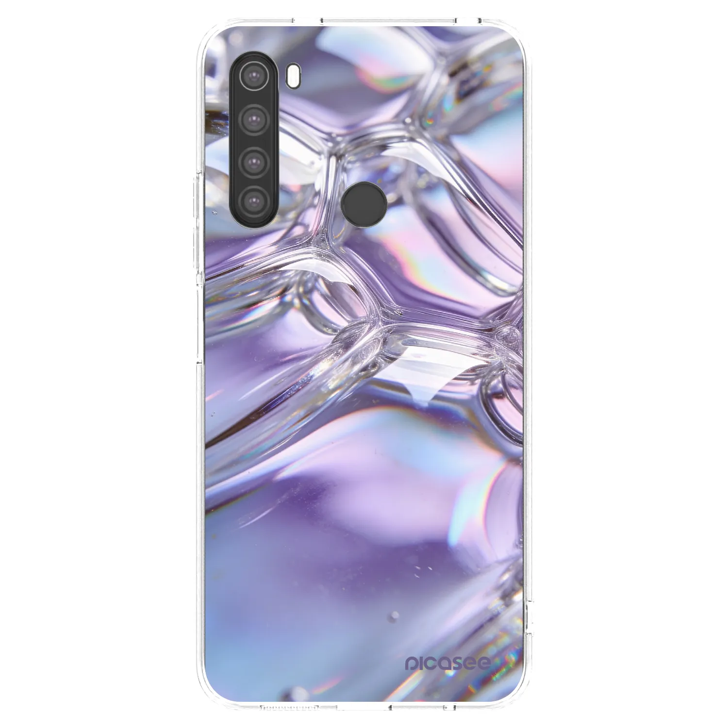 Picasee Xiaomi Redmi Note 8 Hülle - Transparentes Silikon - Iridescent bubbles