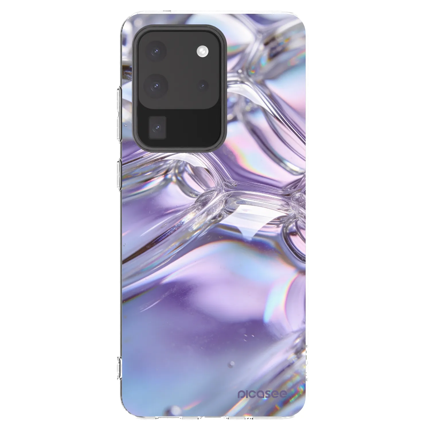 Picasee Samsung Galaxy S20 Ultra 5G G988F Hülle - Transparentes Silikon - Iridescent bubbles