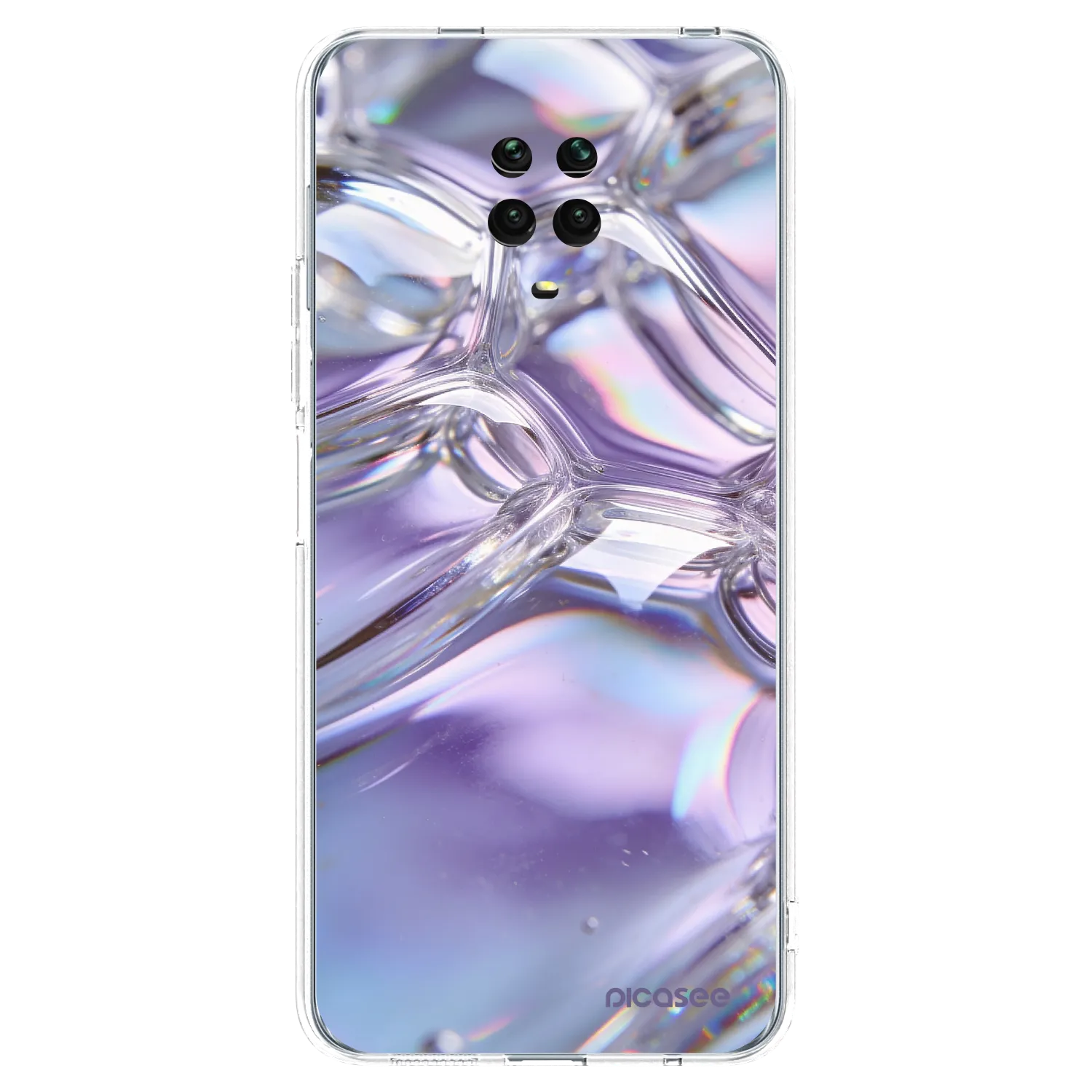Picasee Xiaomi Redmi Note 9 Pro Hülle - Transparentes Silikon - Iridescent bubbles