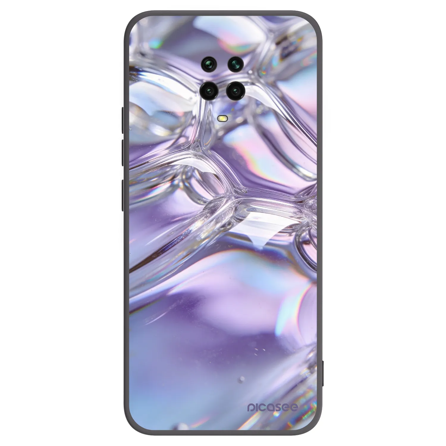 Picasee Xiaomi Redmi Note 9 Pro Hülle - Schwarzes Silikon - Iridescent bubbles