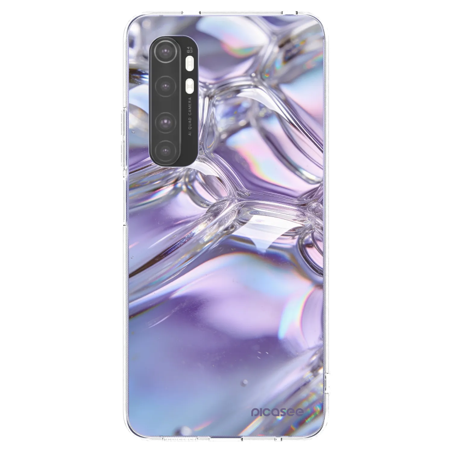 Picasee Xiaomi Mi Note 10 Lite Hülle - Transparentes Silikon - Iridescent bubbles