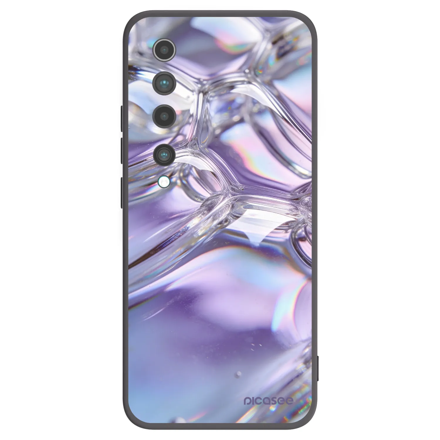 Picasee Xiaomi Mi 10 Hülle - Schwarzes Silikon - Iridescent bubbles