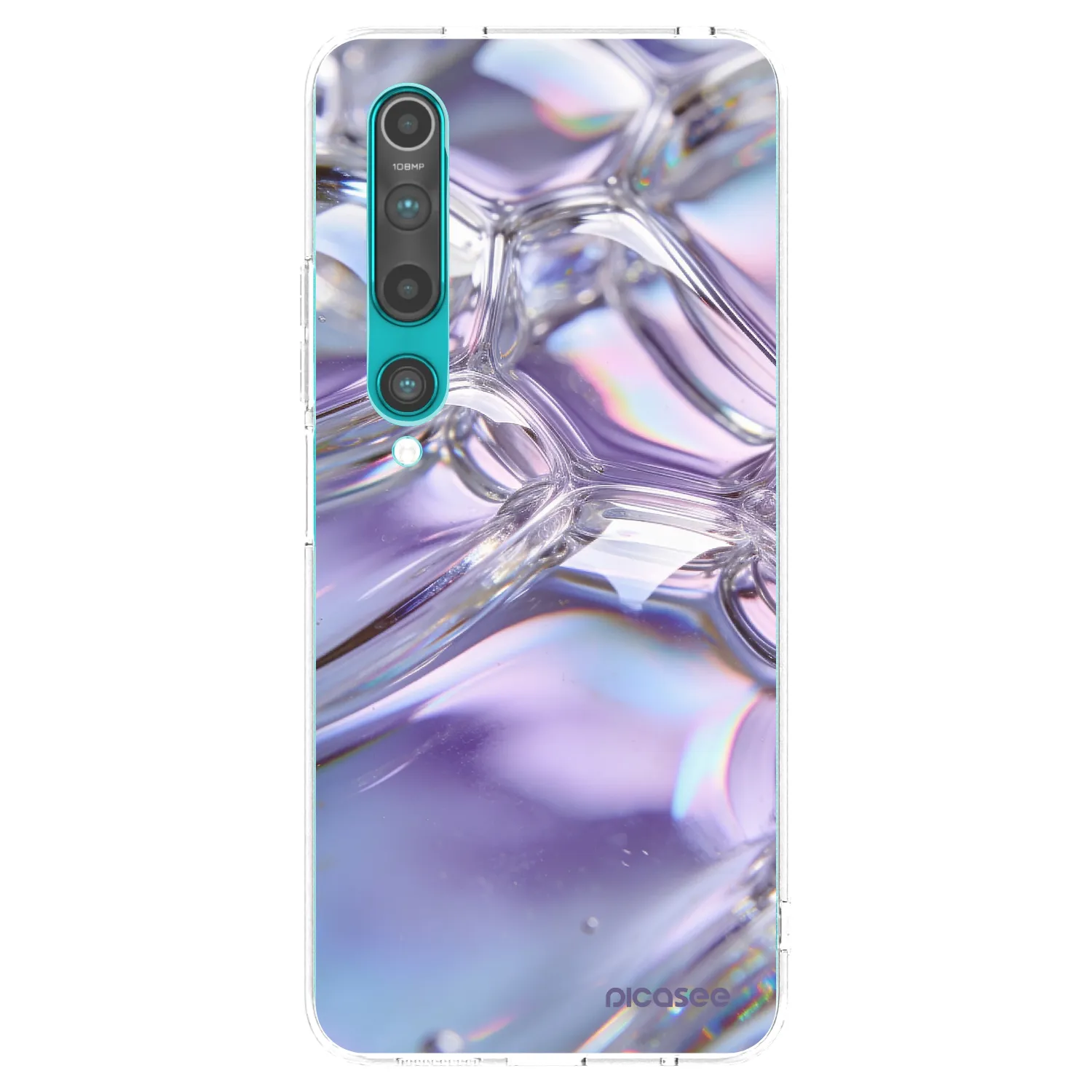 Picasee Xiaomi Mi 10 Hülle - Transparentes Silikon - Iridescent bubbles