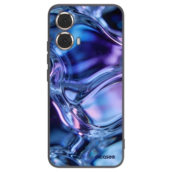 Picasee Motorola Moto G85 Hülle - Schwarzes Silikon - Iris liquid
