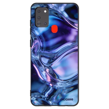 Picasee Samsung Galaxy A21s Hülle - Schwarzes Silikon - Iris liquid