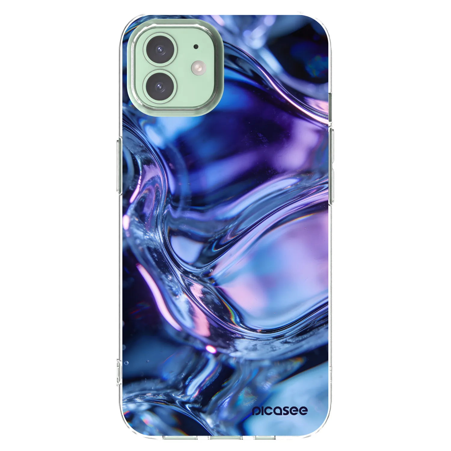 Picasee Apple iPhone 12 Hülle - Transparentes Silikon - Iris liquid